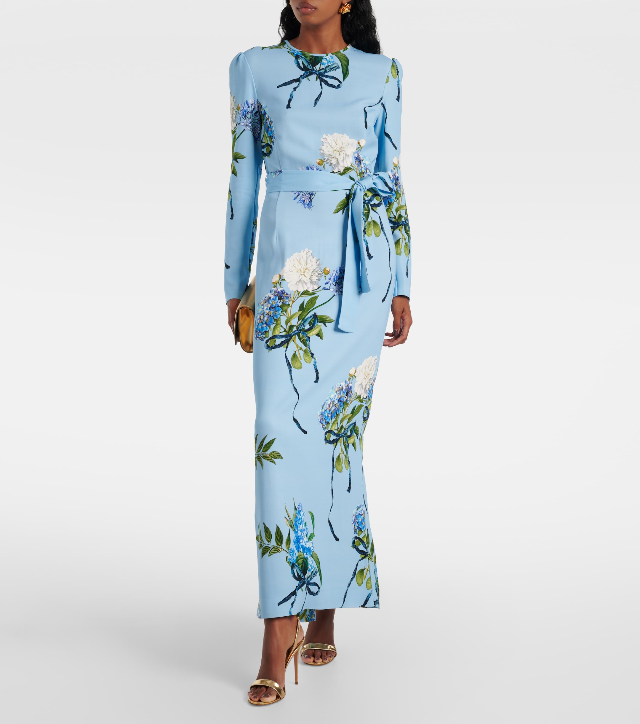 Monique Lhuillier - Floral crpe gown | Plush