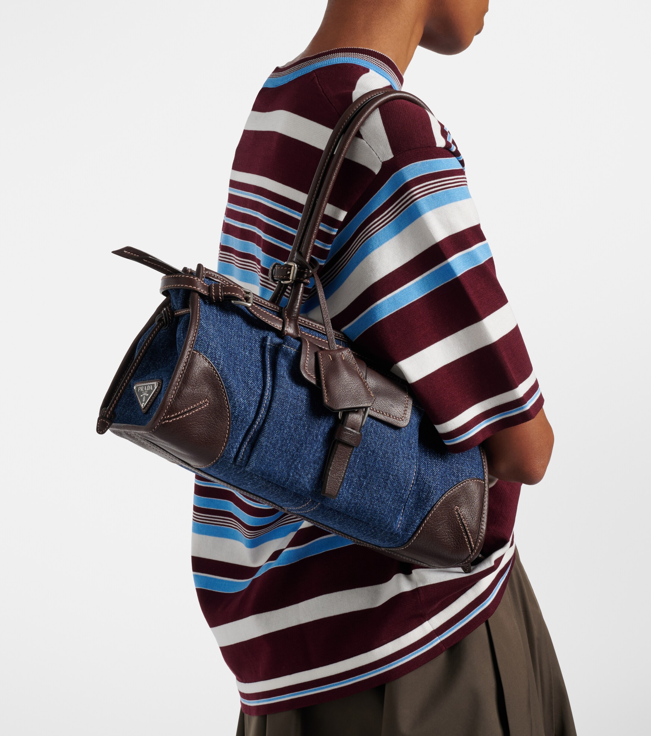 Prada Prada Bonnie Medium denim shoulder bag