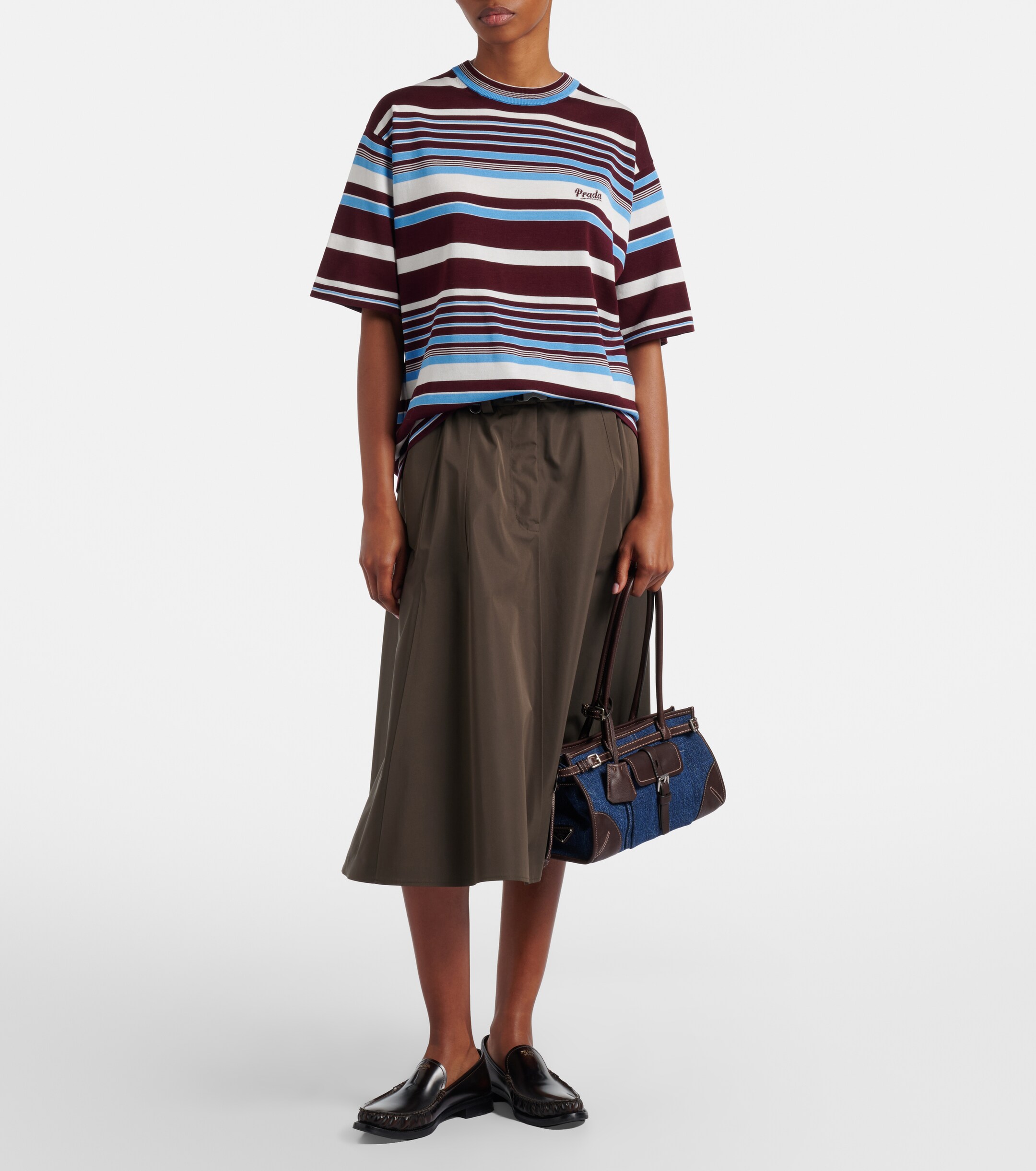 Prada Prada Bonnie Medium denim shoulder bag