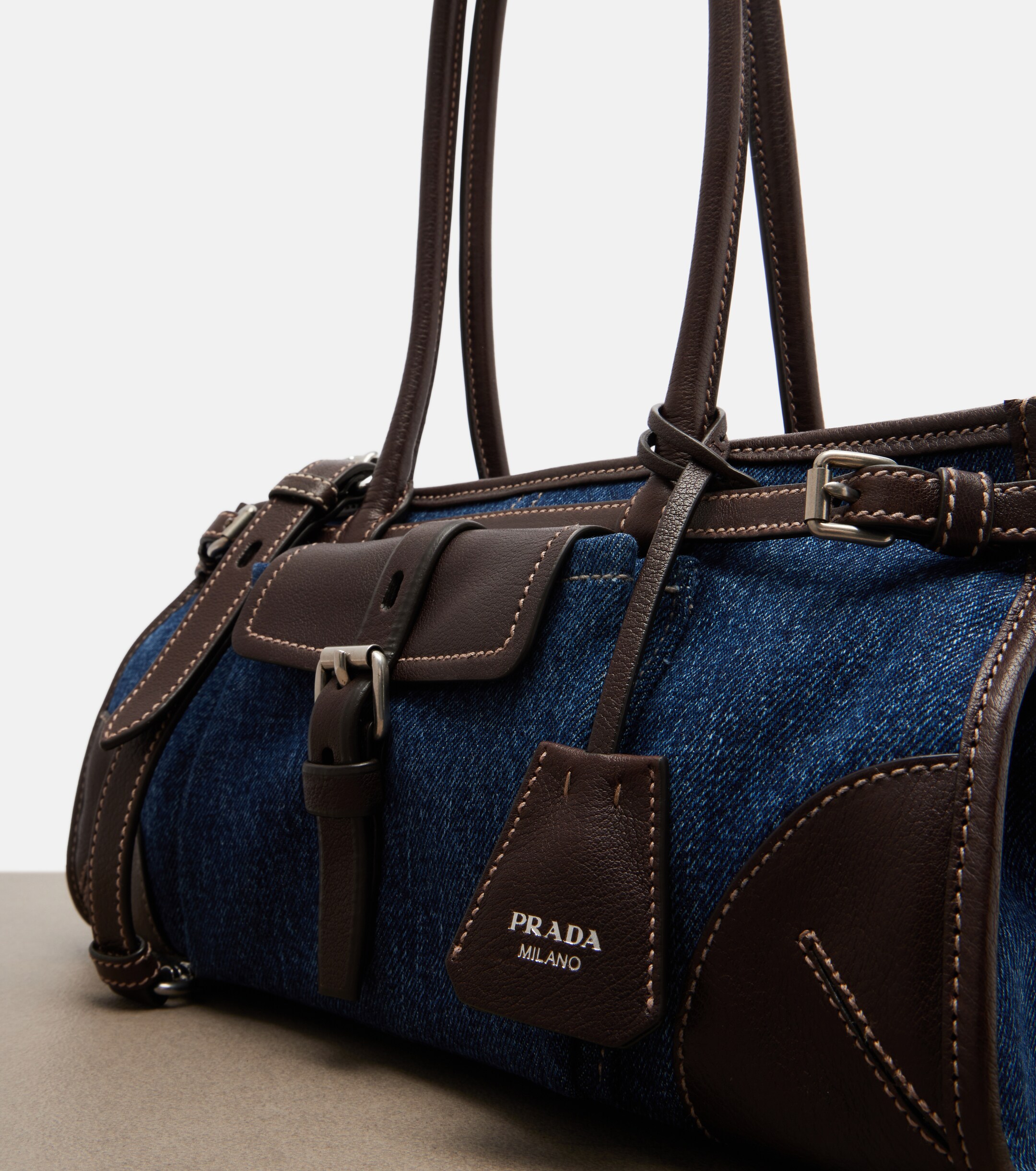 Prada Prada Bonnie Medium denim shoulder bag