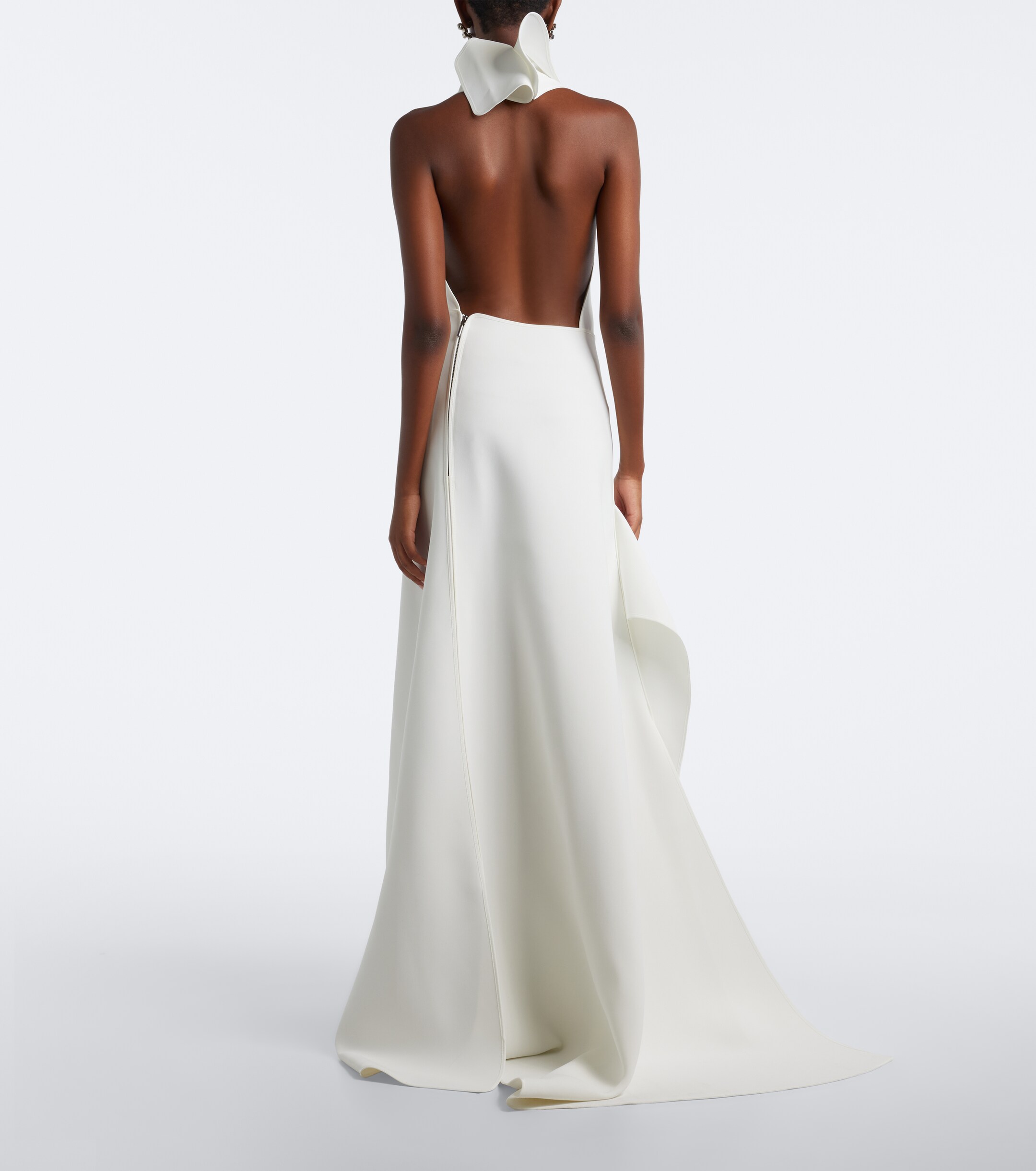 Maticevski Maticevski Allude asymmetric halterneck jersey gown