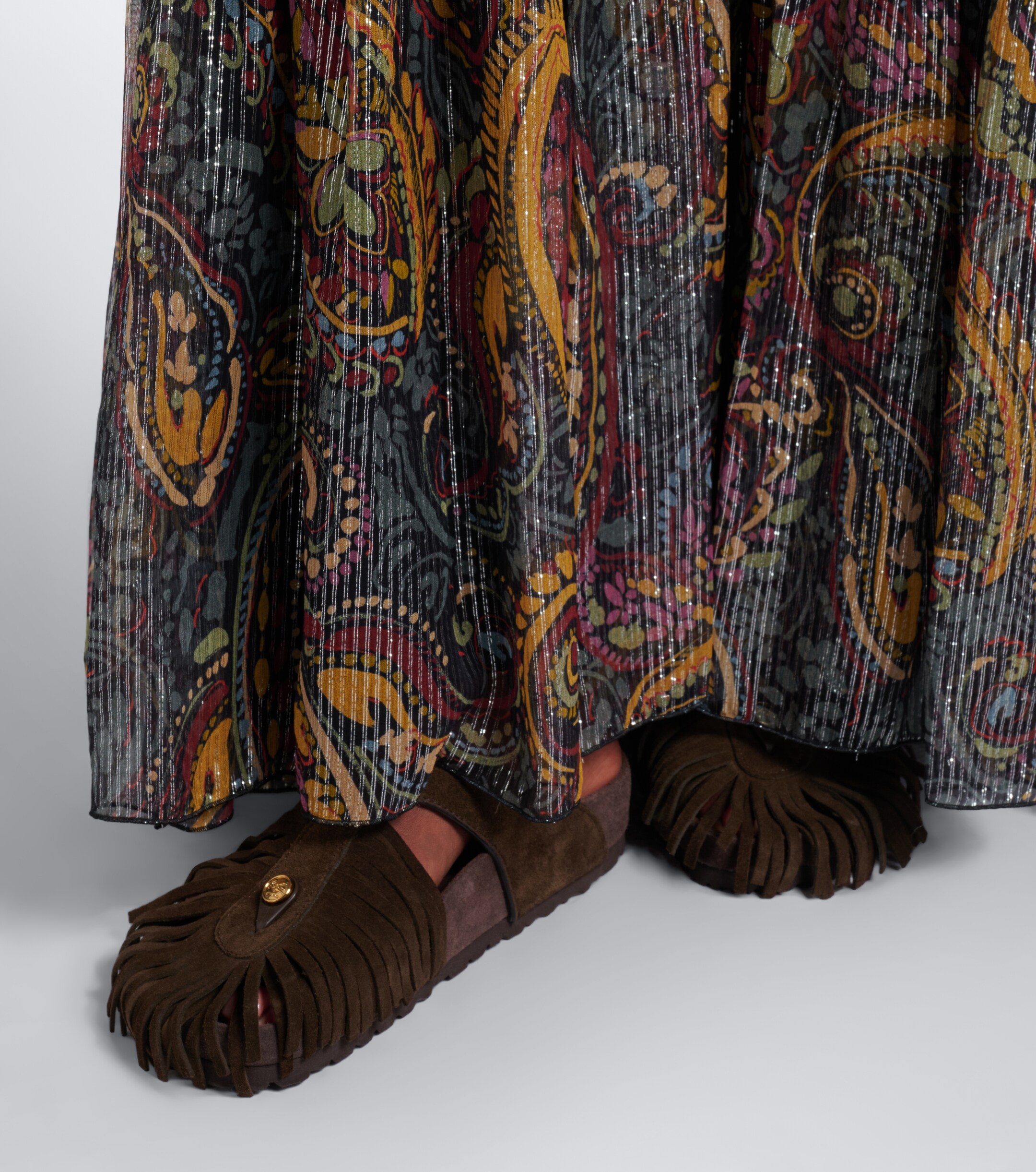 Etro Etro x Birkenstock Gizeh fringed suede sandals