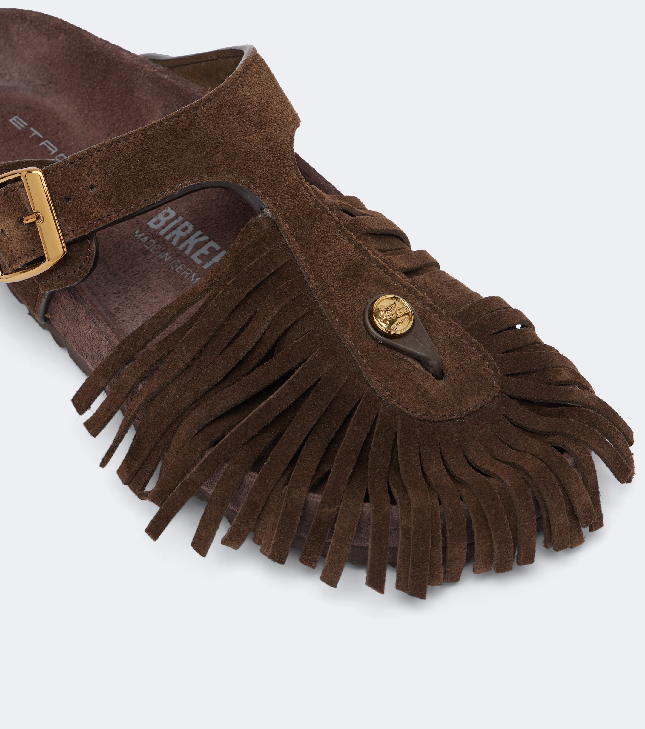 Etro Etro x Birkenstock Gizeh fringed suede sandals