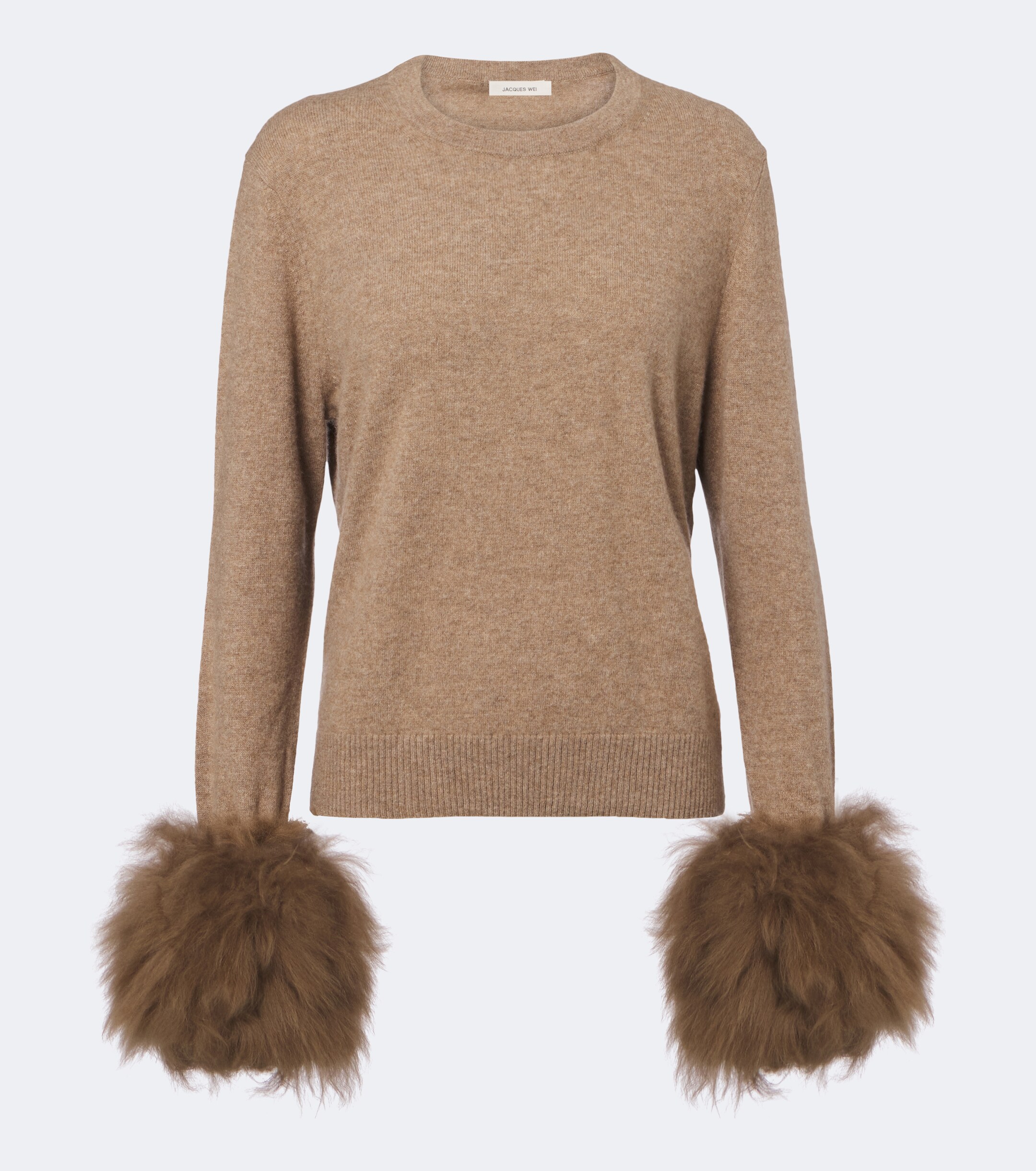 Jacques Wei Jacques Wei Wool-trimmed cashmere sweater