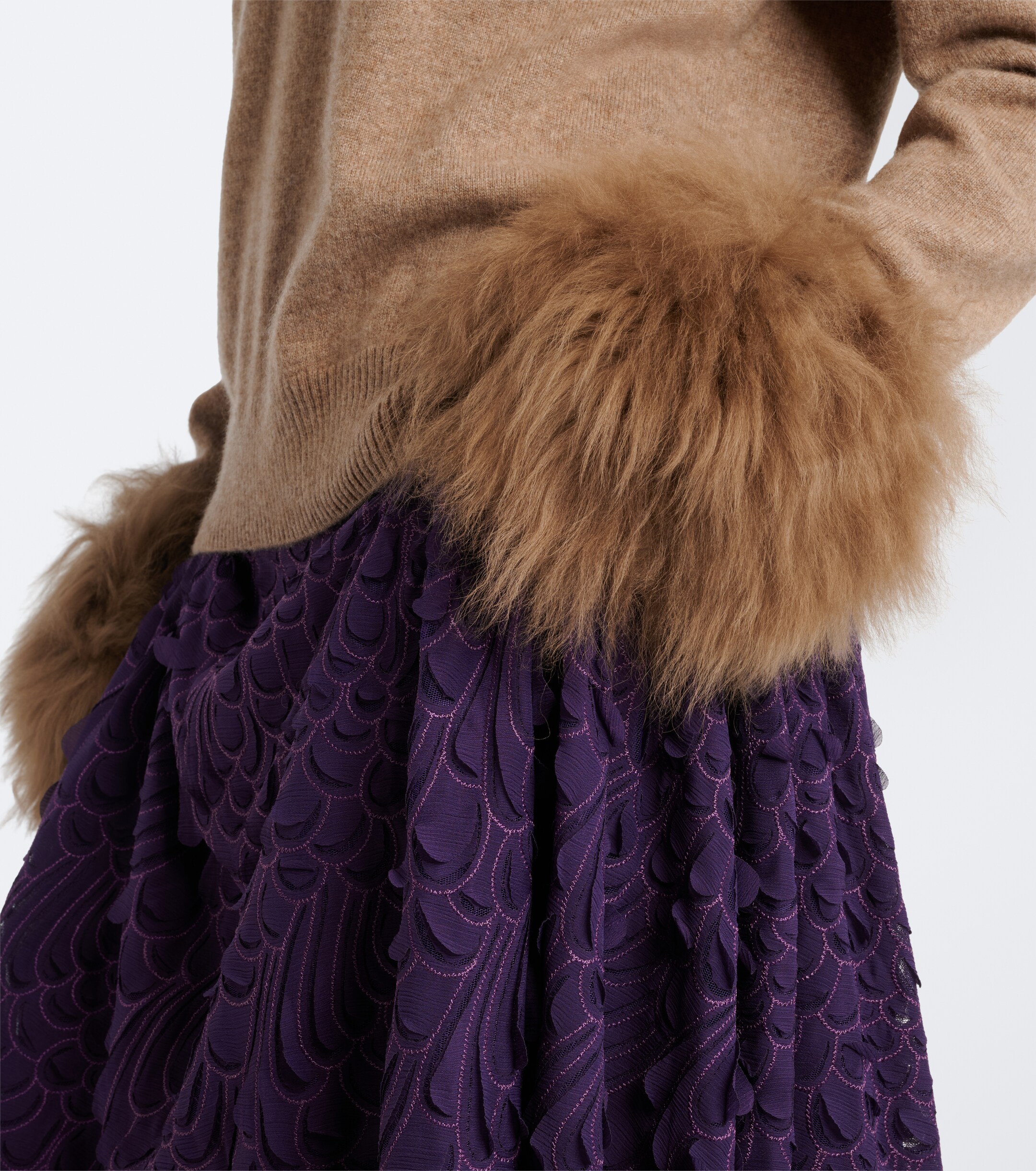 Jacques Wei Jacques Wei Wool-trimmed cashmere sweater