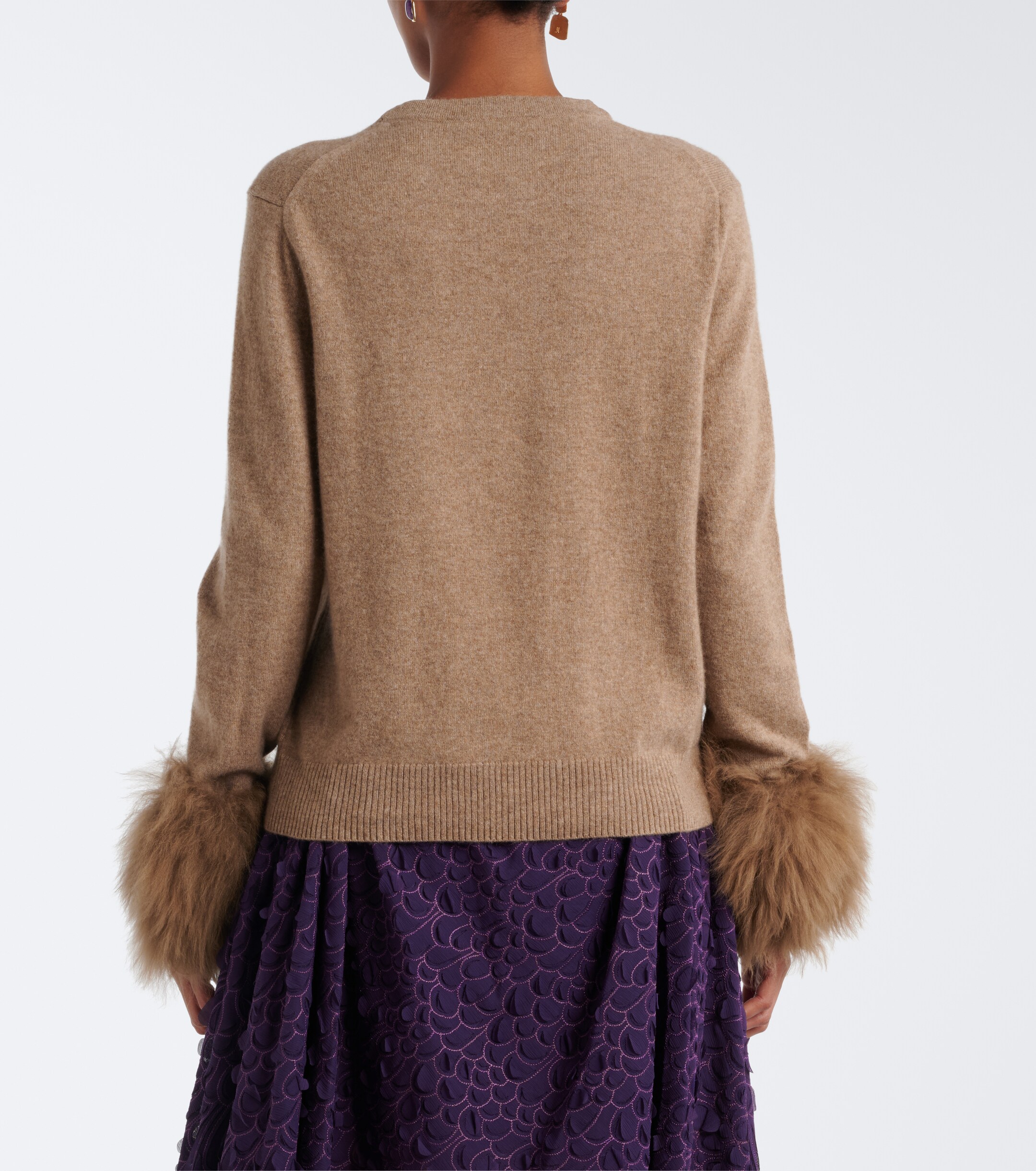 Jacques Wei Jacques Wei Wool-trimmed cashmere sweater