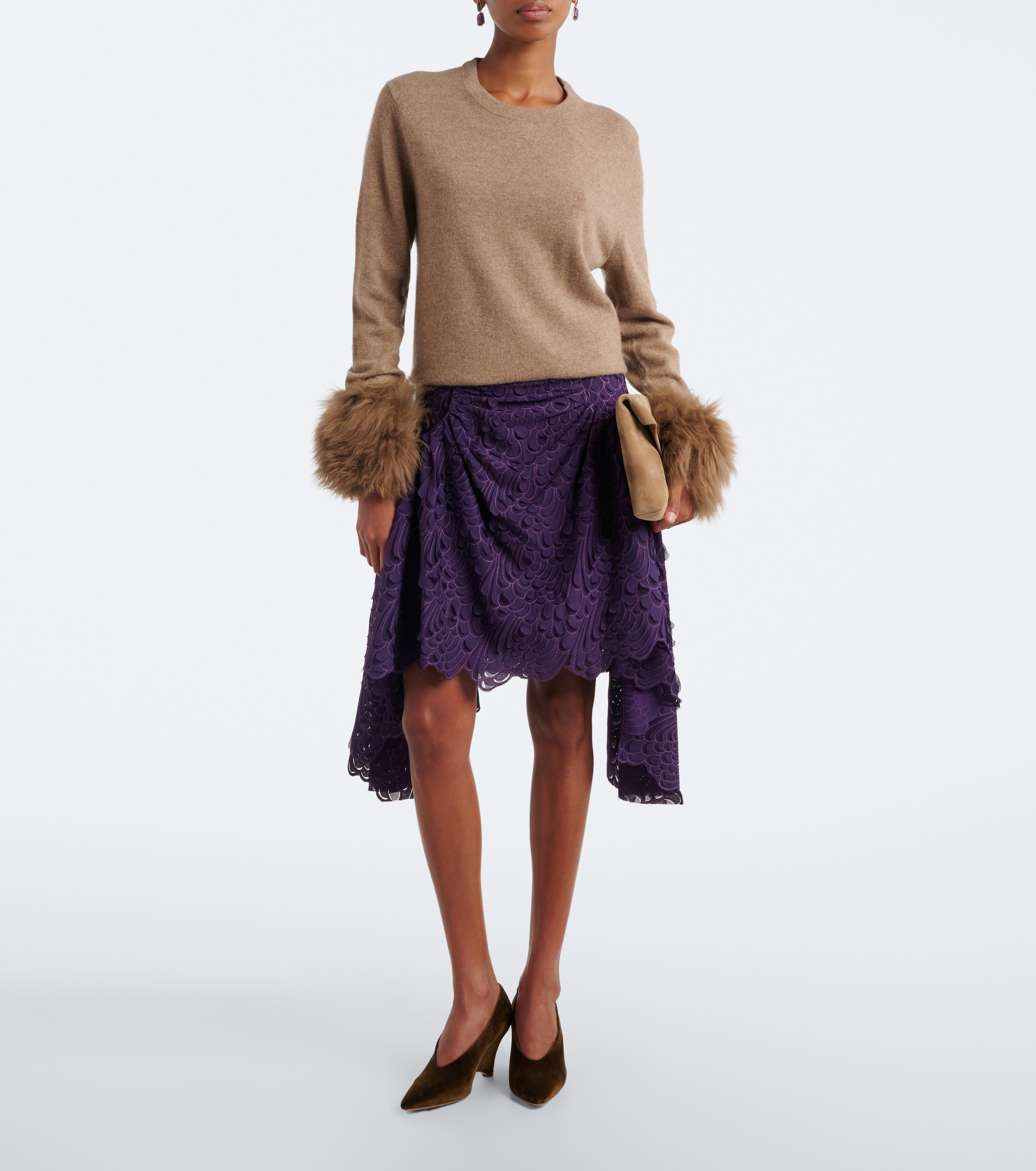 Jacques Wei Jacques Wei Wool-trimmed cashmere sweater