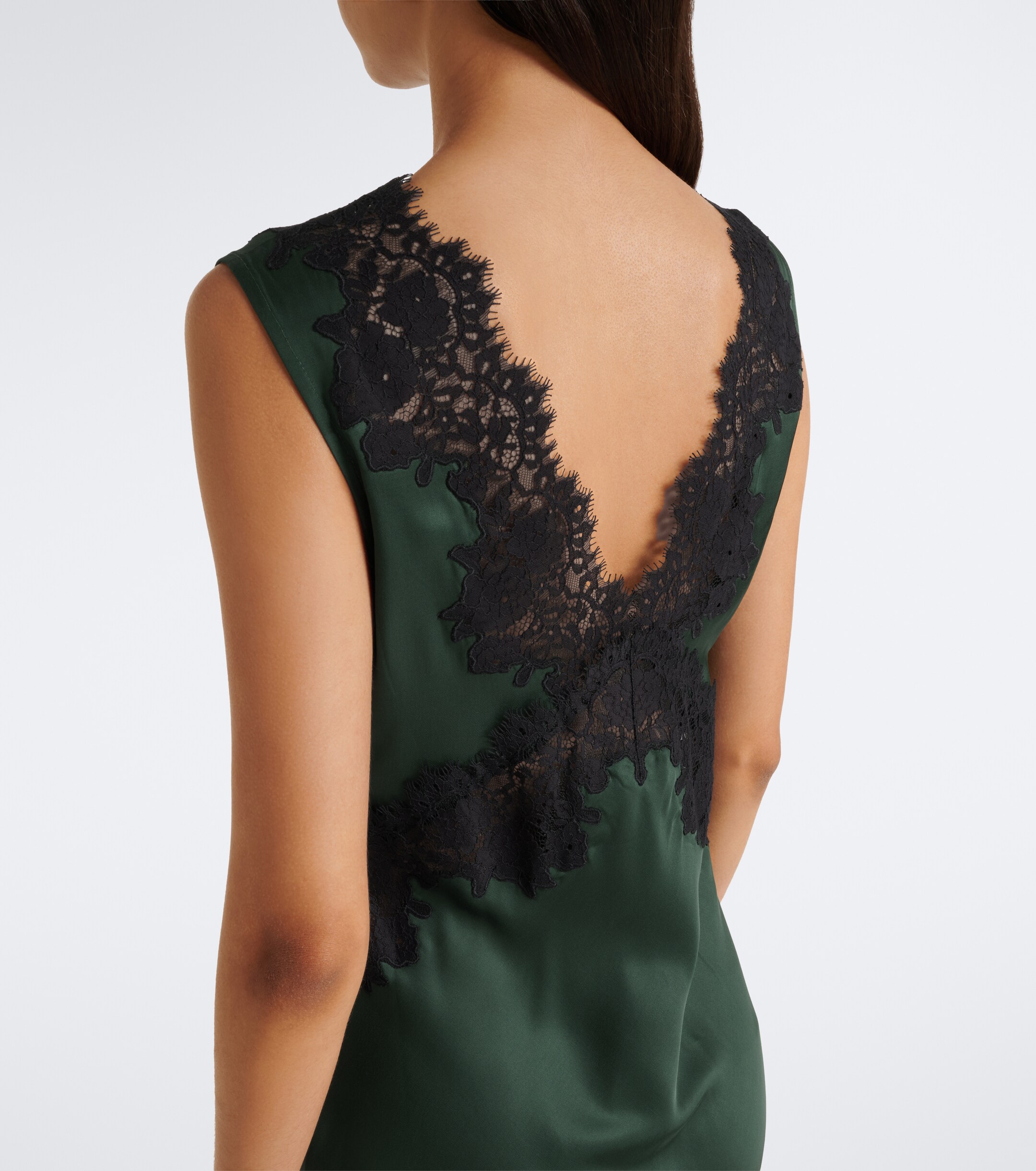 RIXO Rixo Lysandra lace-trimmed satin midi dress