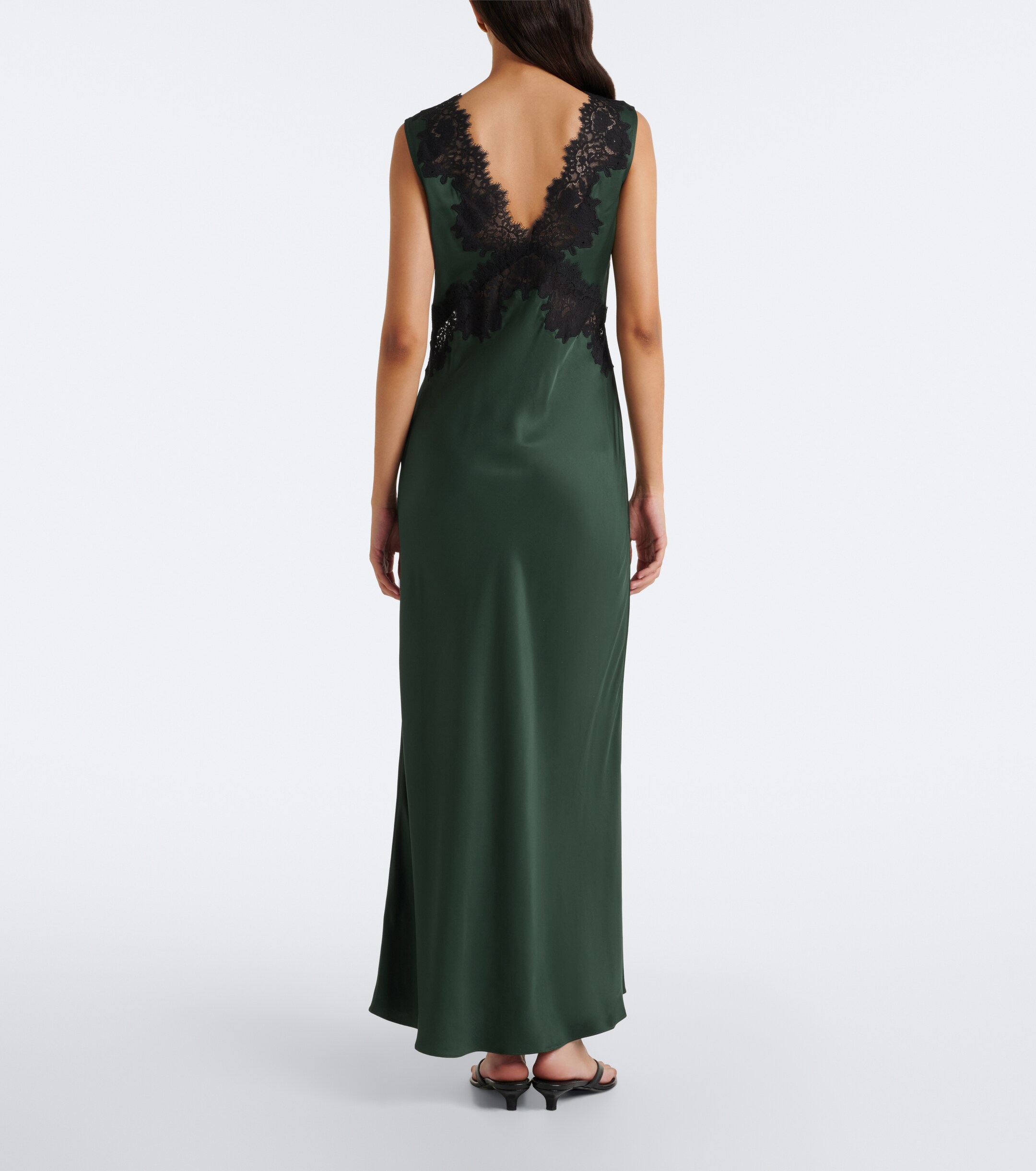 RIXO Rixo Lysandra lace-trimmed satin midi dress