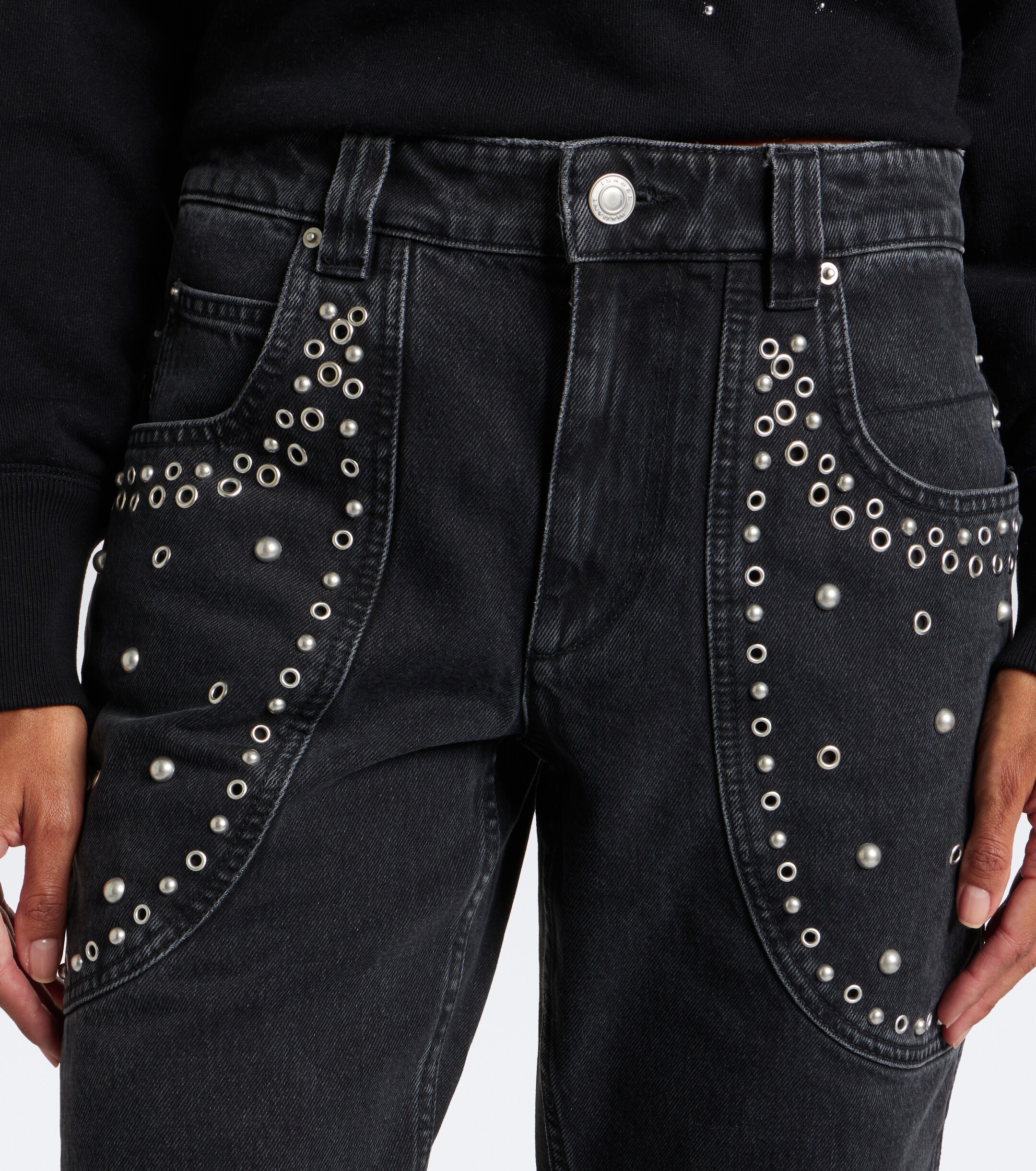 Marant Étoile Marant Etoile Silka studded boot-cut jeans