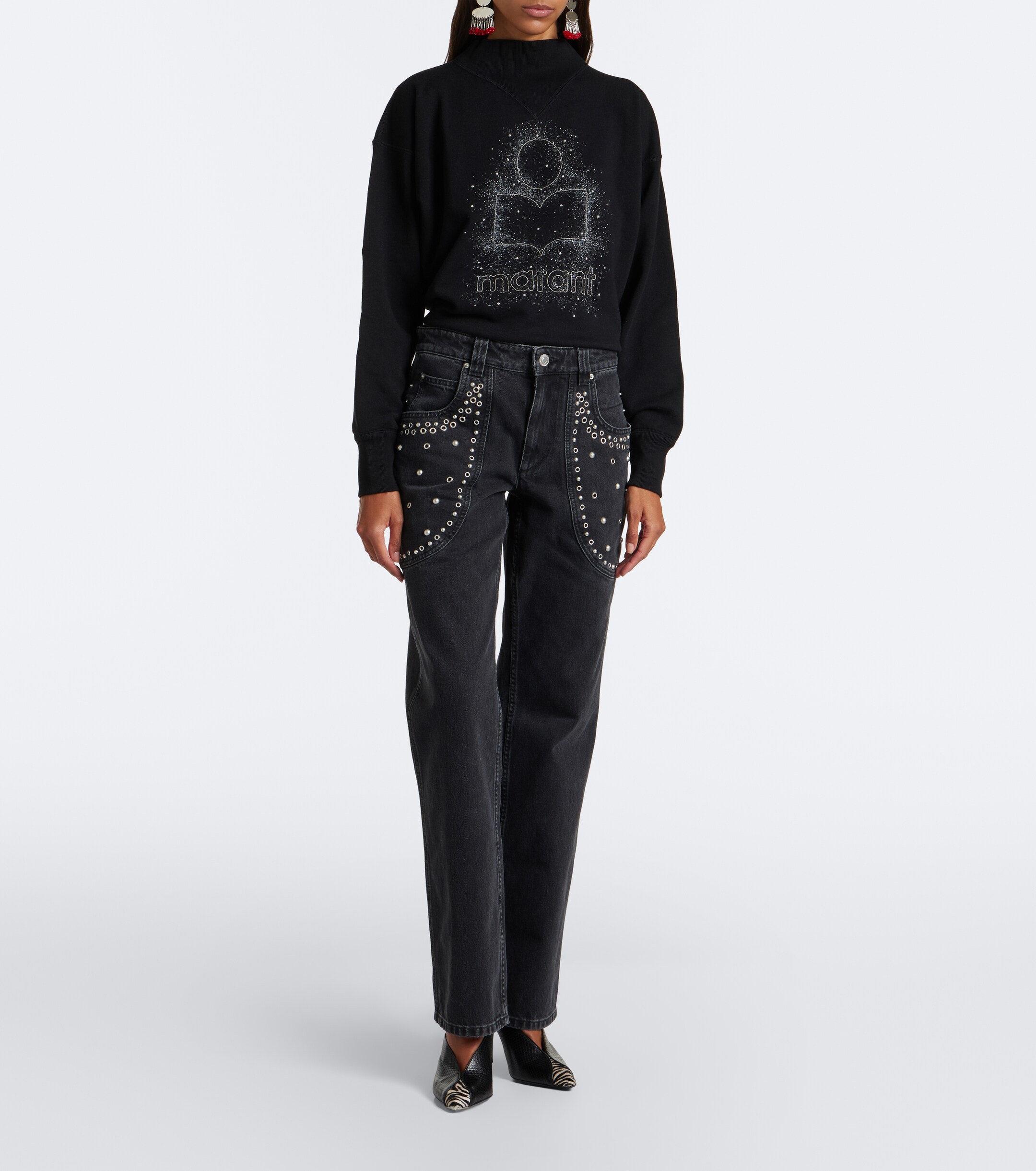 Marant Étoile Marant Etoile Silka studded boot-cut jeans