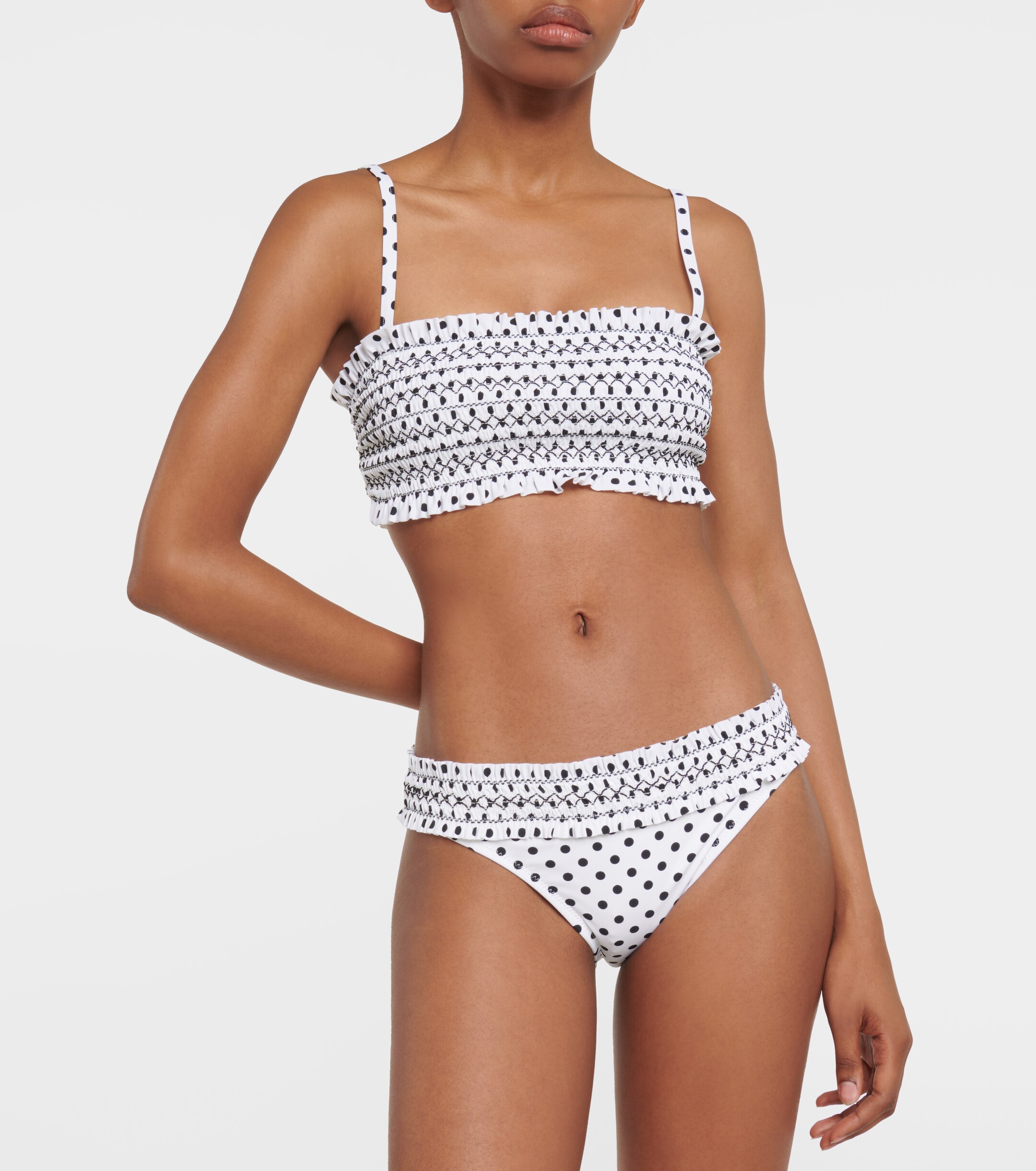 Tory Burch Polka-dot bandeau bikini top