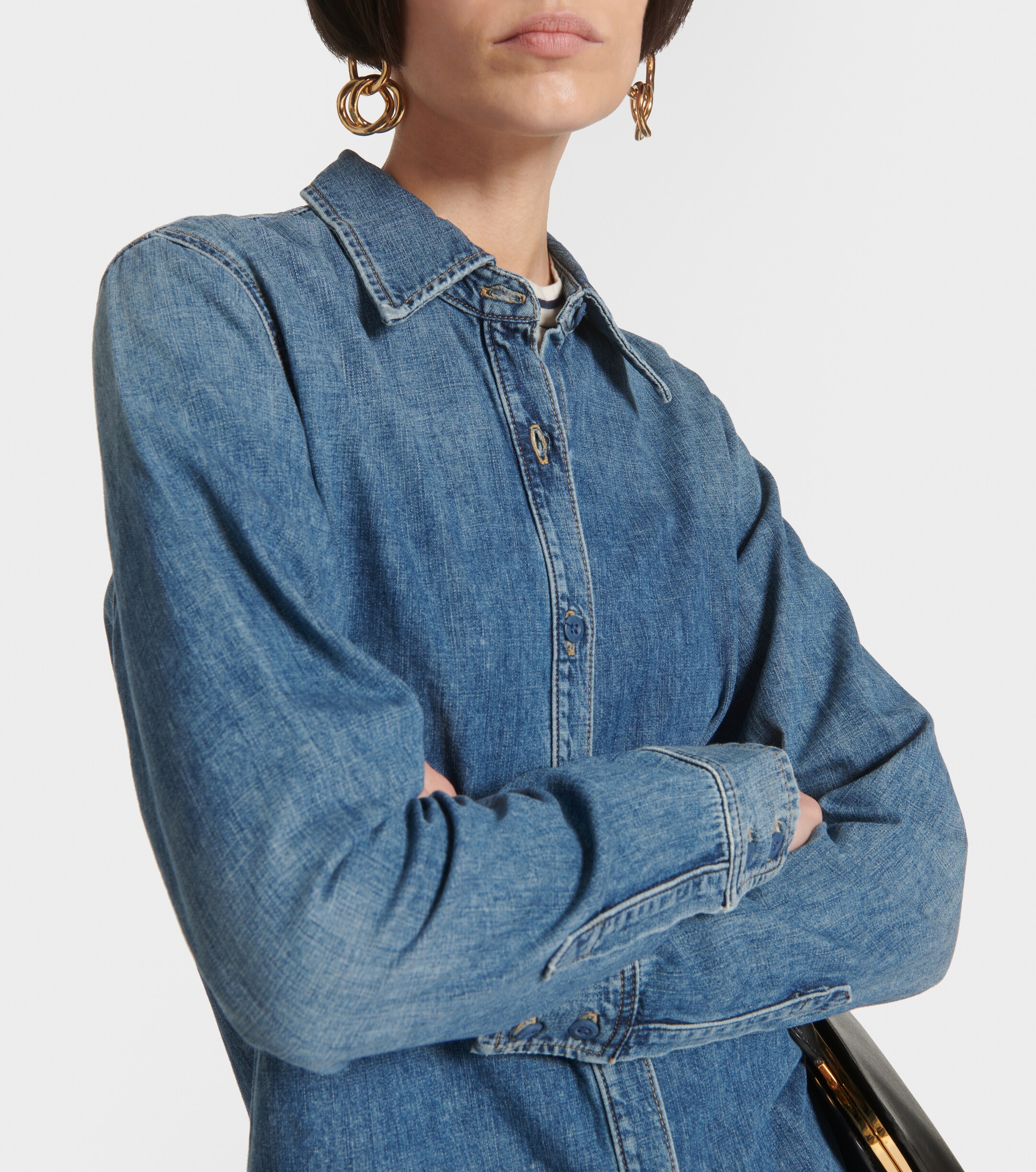 Nili Lotan Marlise denim shirt thumbnail