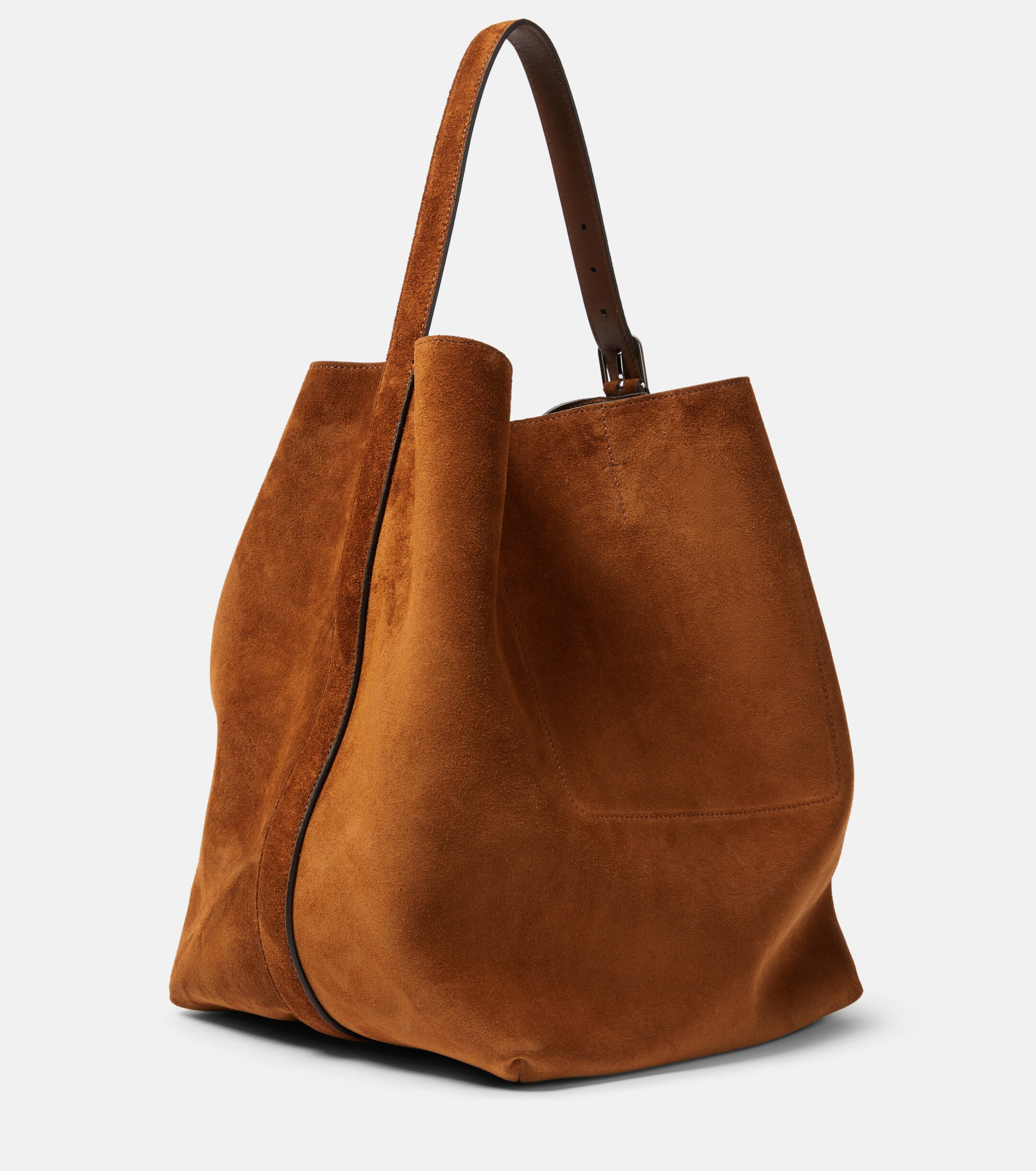 TOTEME Belted suede tote bag