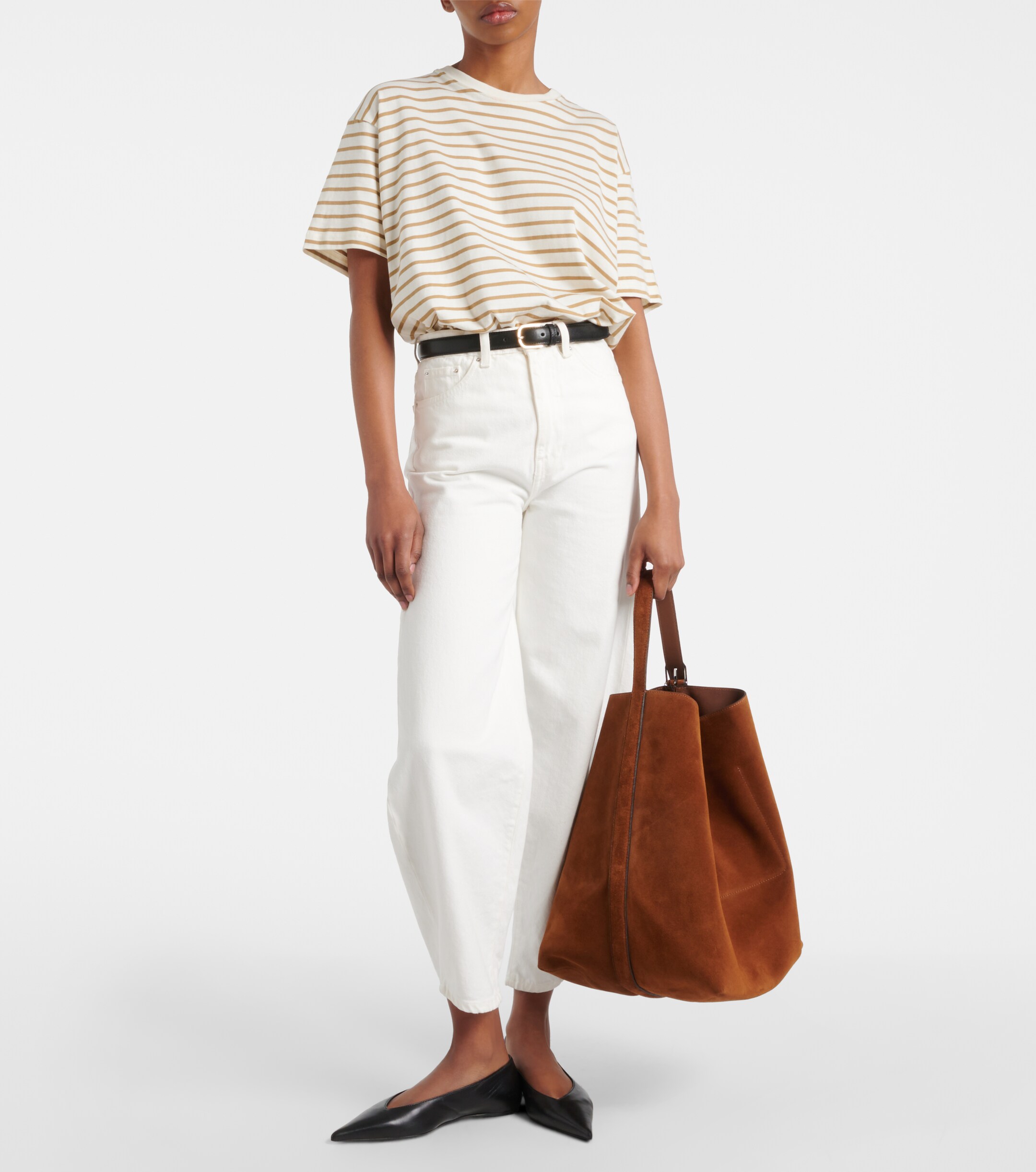TOTEME Belted suede tote bag