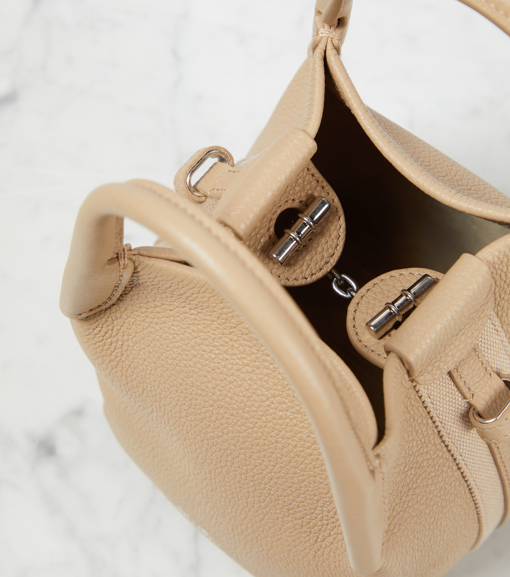 Loro Piana Bale Micro leather tote bag