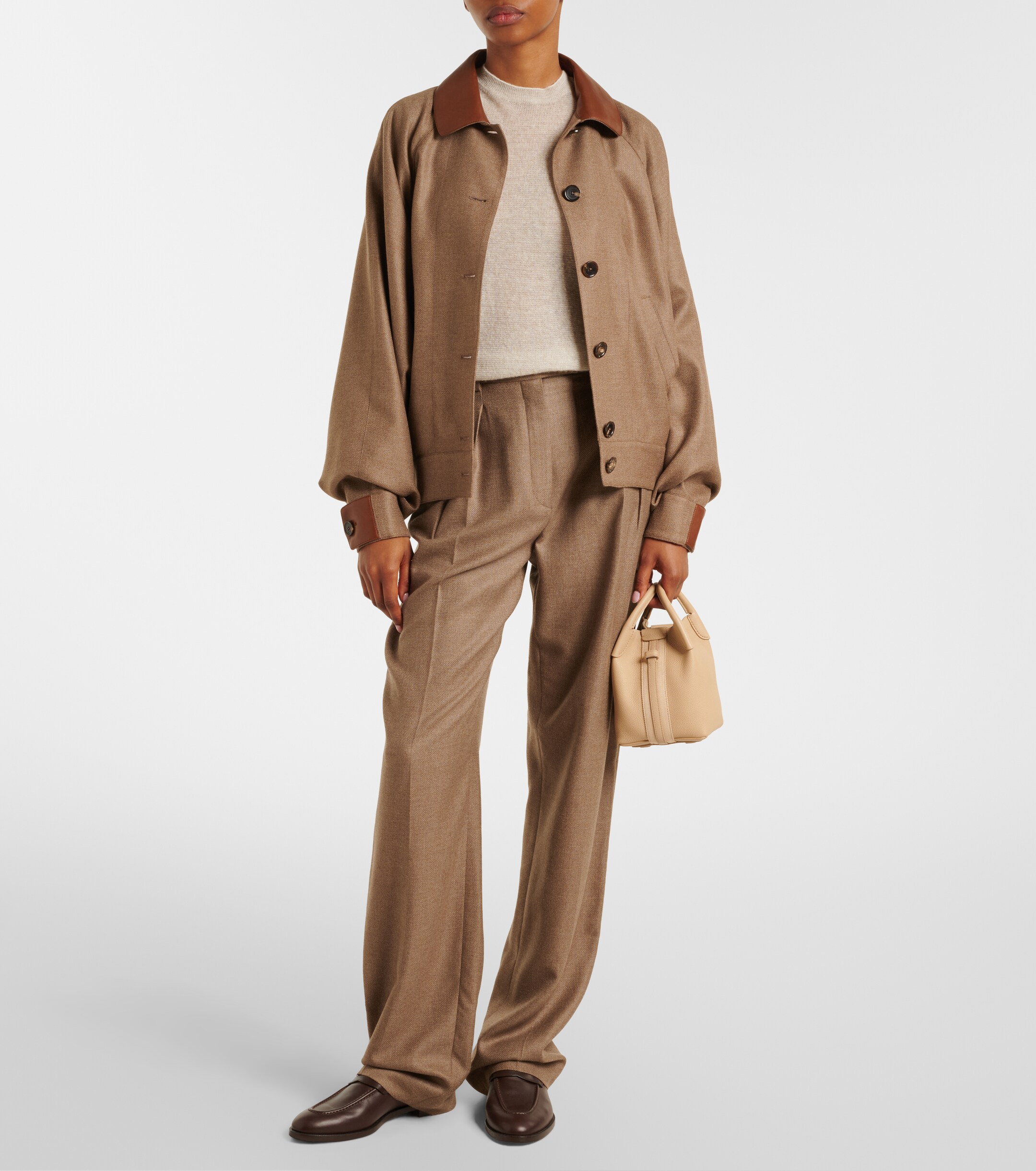 Loro Piana Bale Micro leather tote bag