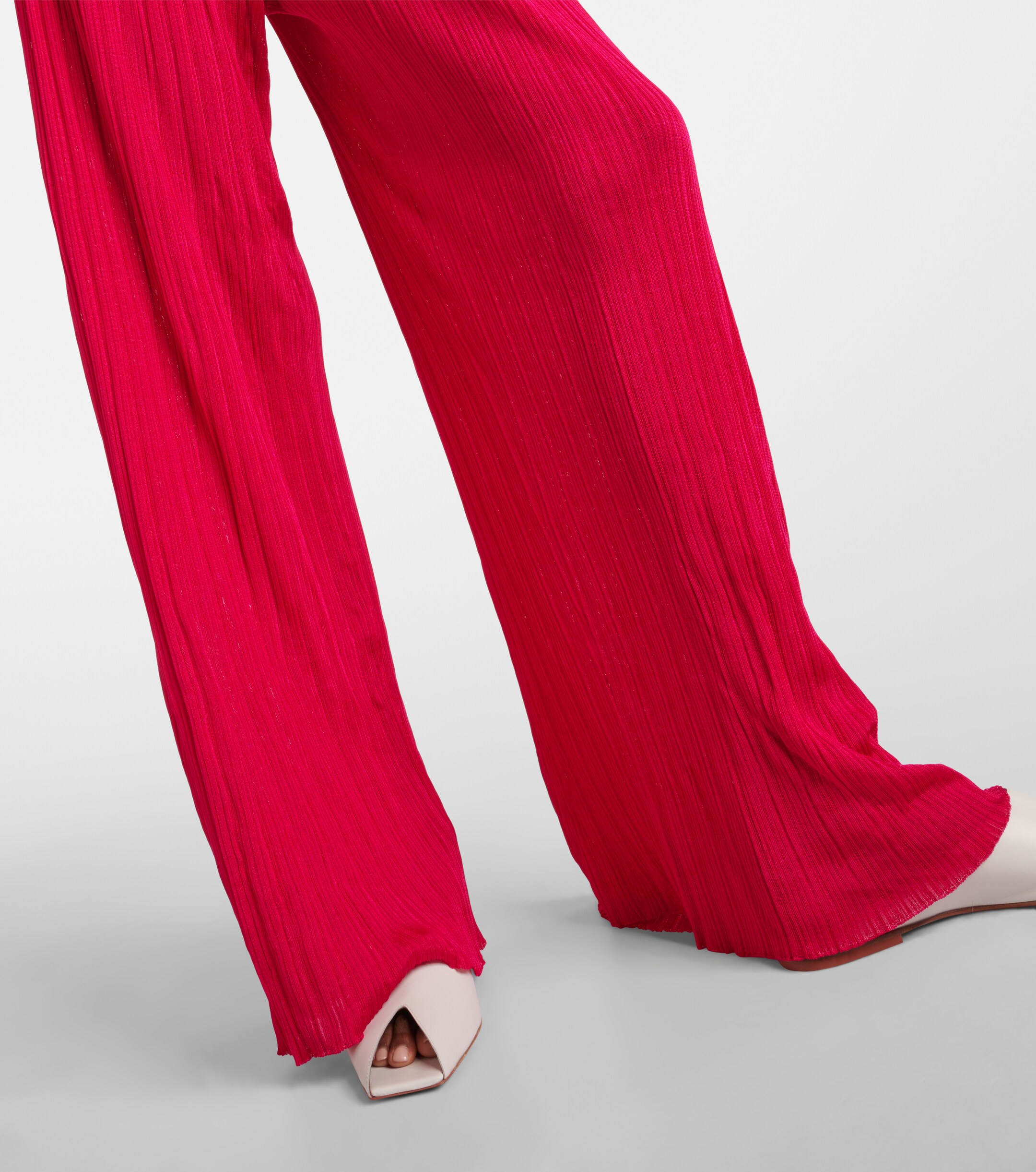 Alaïa Strapless pleated knitted jumpsuit