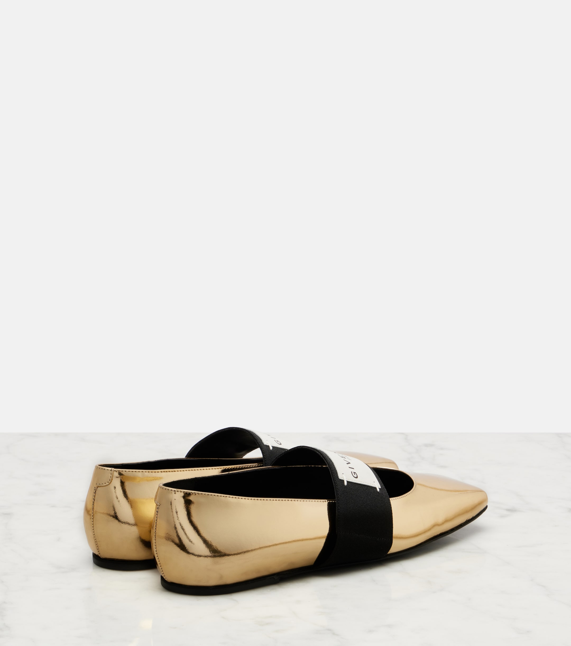 Givenchy Sliced Square leather ballet flats