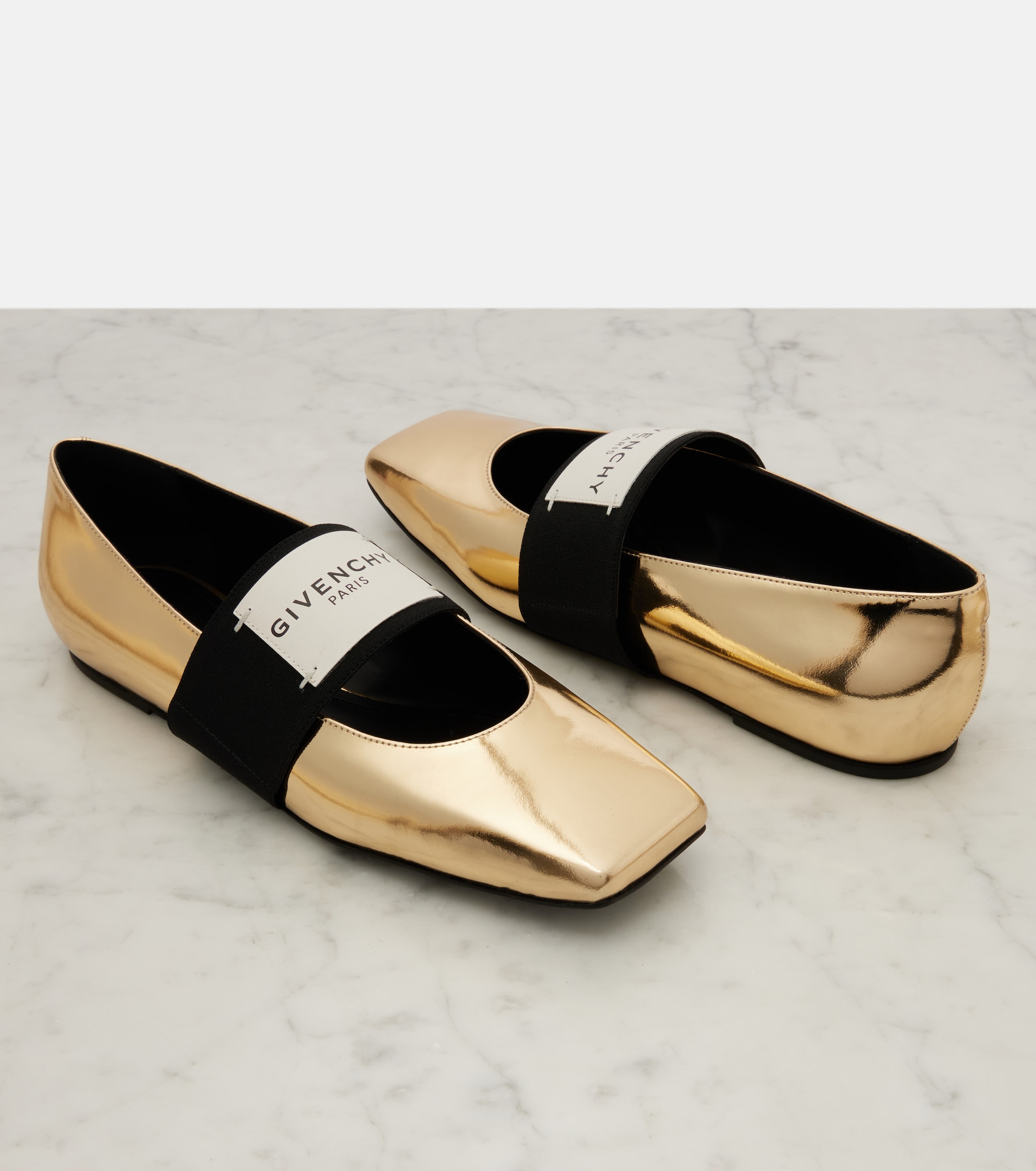 Givenchy Sliced Square leather ballet flats