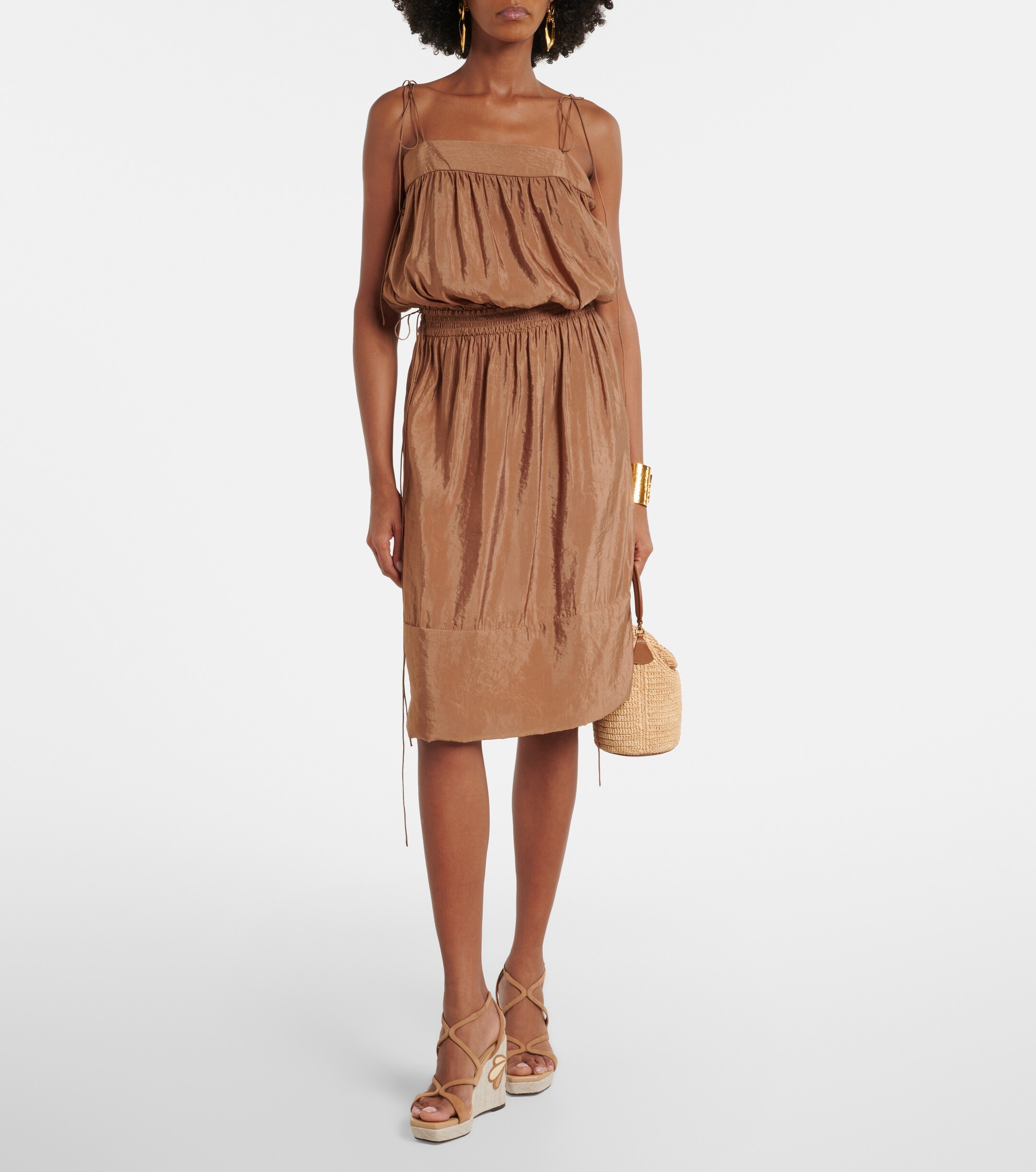 JIMMY CHOO Jimmy Choo Ayla leather espadrille wedges