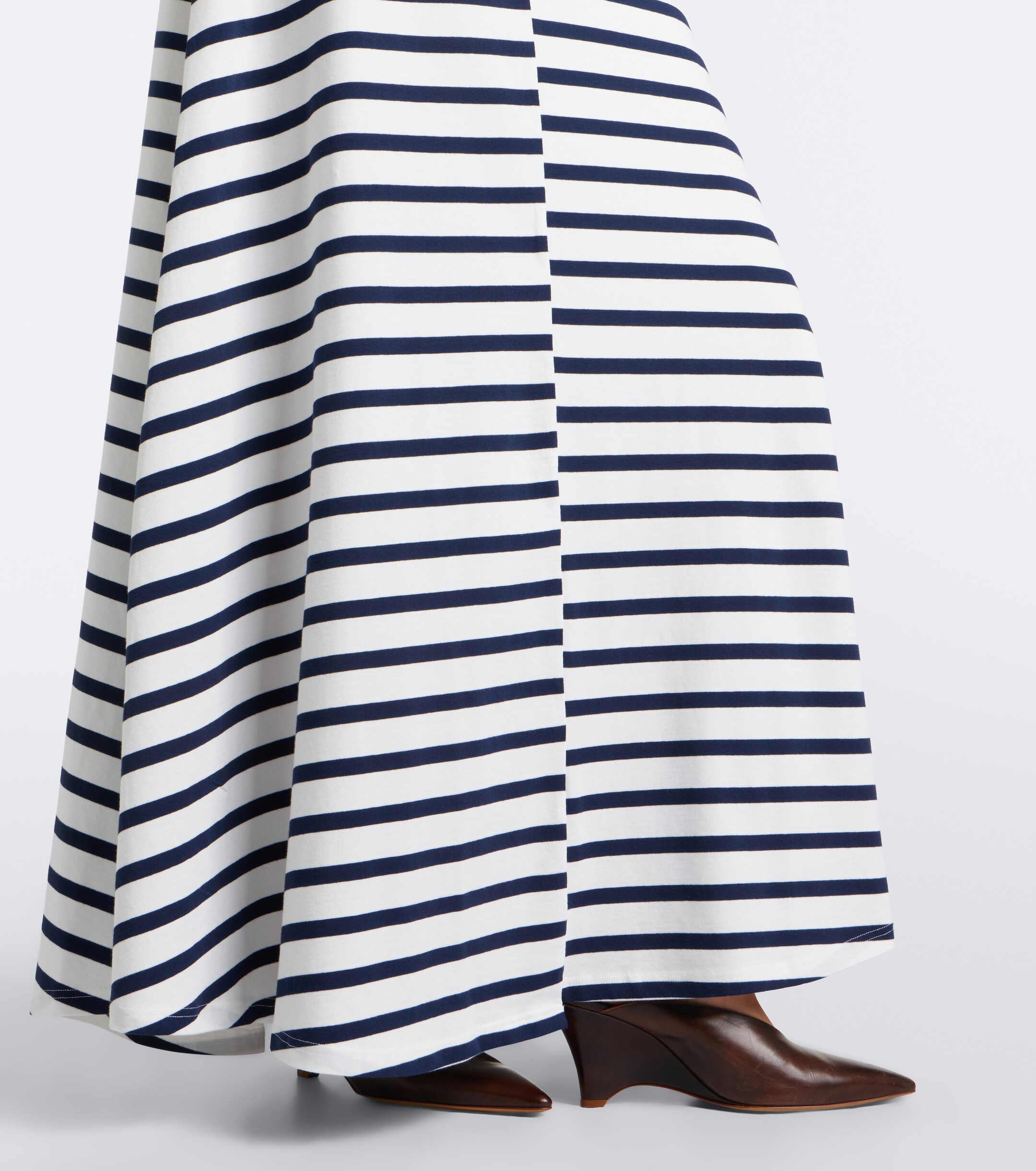 Jean Paul Gaultier Jean Paul Gaultier Striped cotton-blend jersey maxi dress