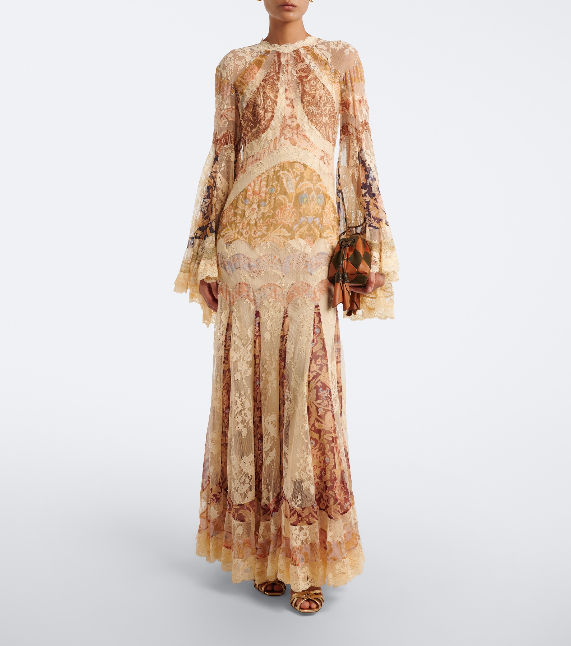 Zimmermann Zimmermann Valiant floral panelled silk gown