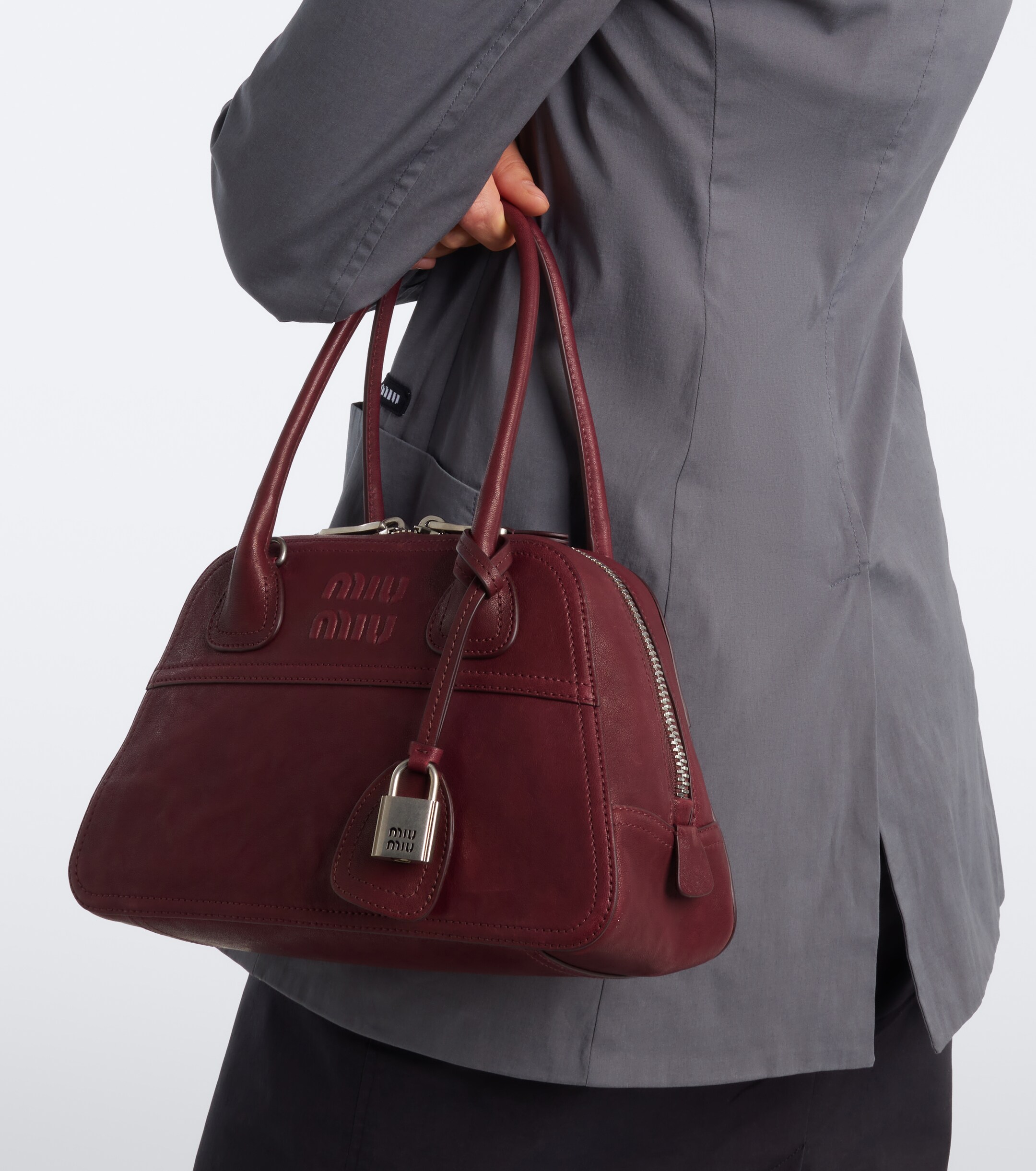 Miu Miu Miu Miu Vivant leather bowling bag