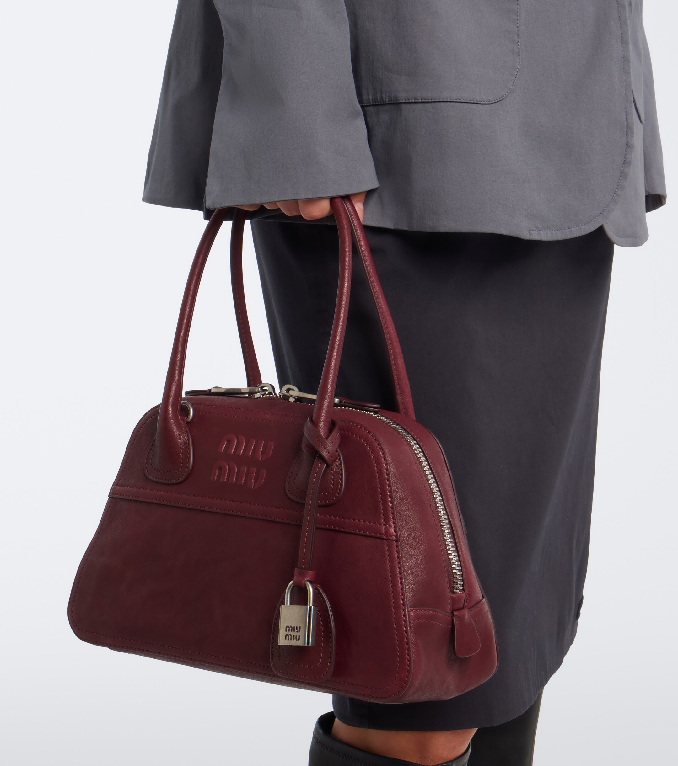 Miu Miu Miu Miu Vivant leather bowling bag