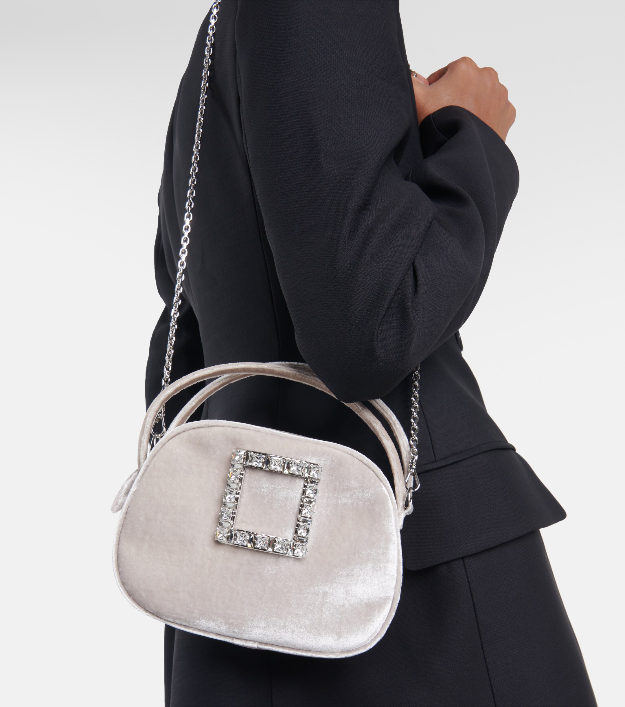 ROGER VIVIER Viv' Ladybug velvet shoulder bag