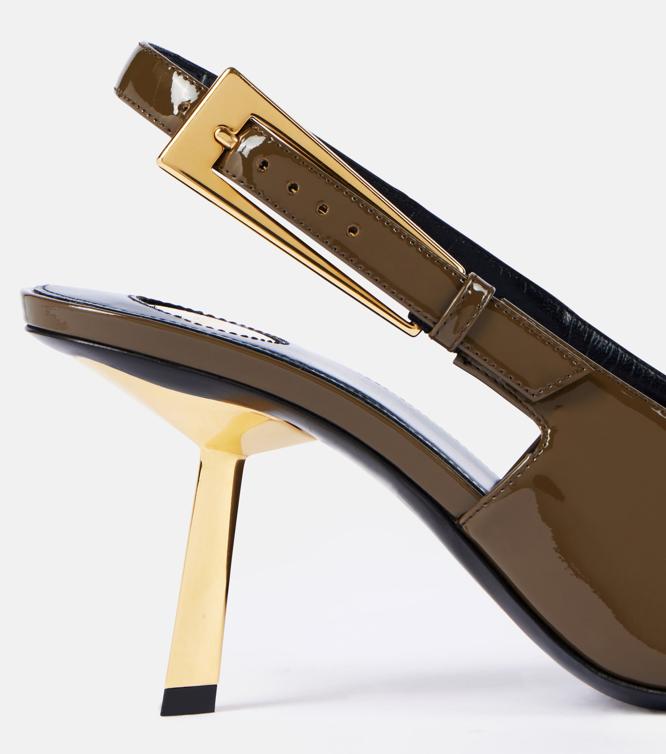 Saint Laurent Lee 75 patent leather slingback pumps thumbnail