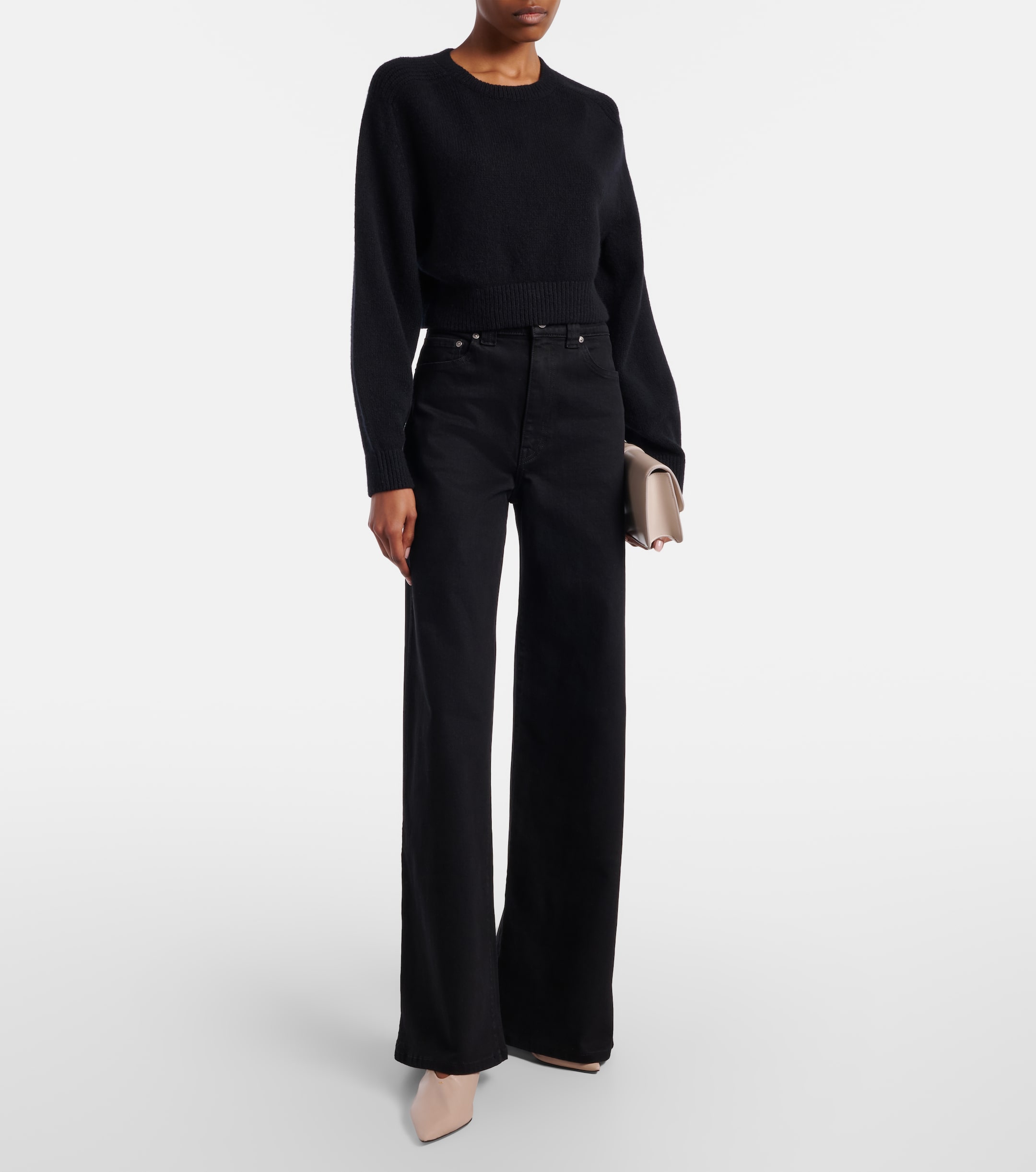 KHAITE Dane high-rise wide-leg jeans