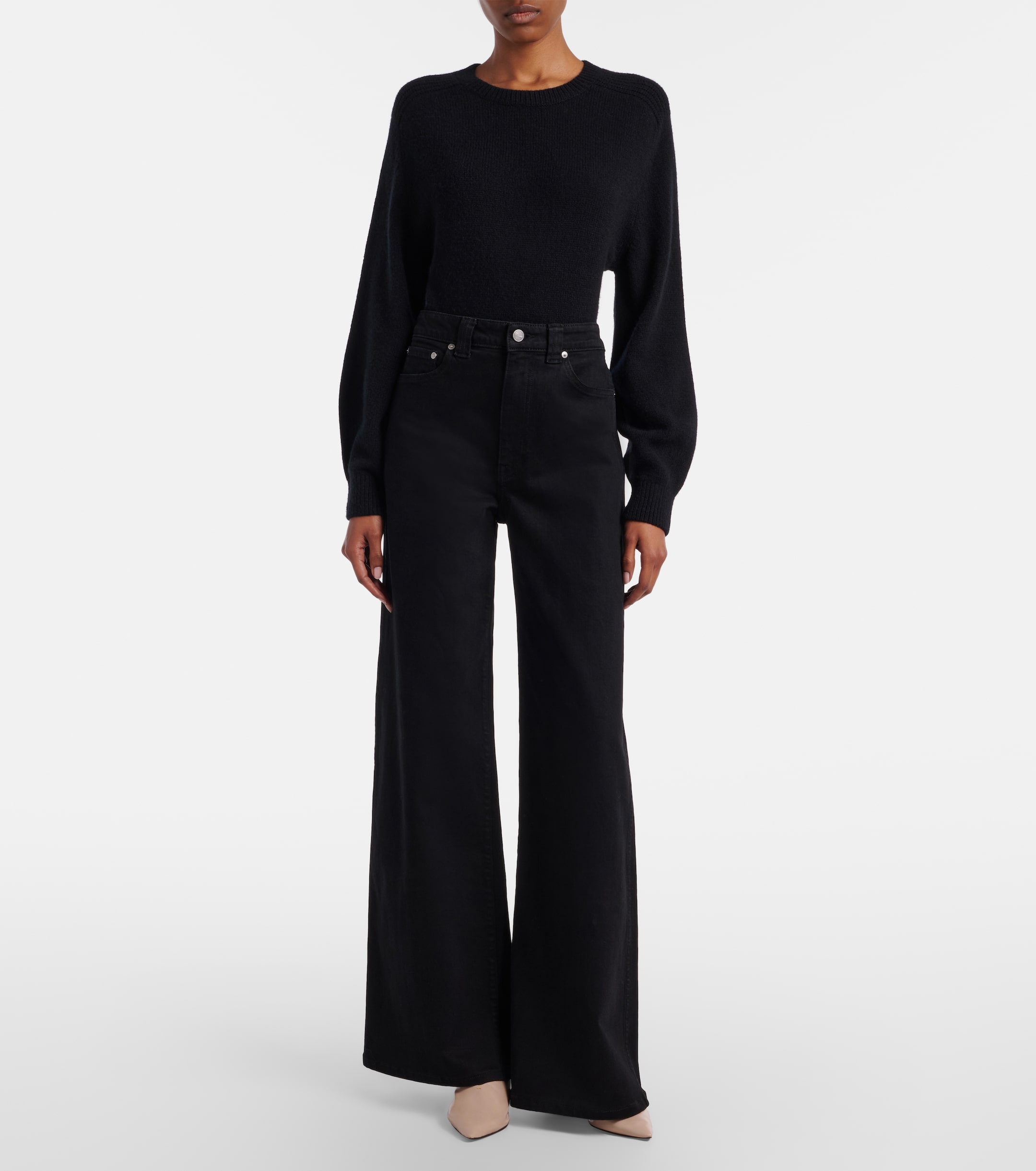 KHAITE Dane high-rise wide-leg jeans