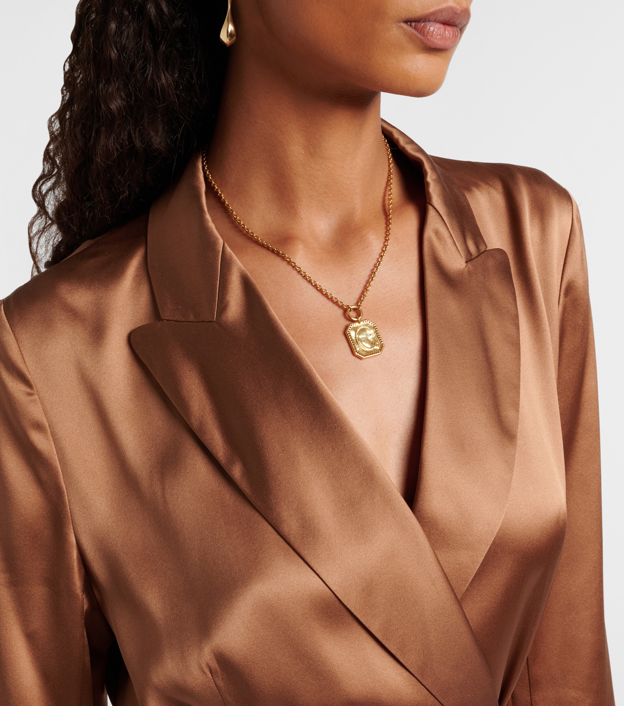 JOSEPH Archer double-breasted silk satin blazer