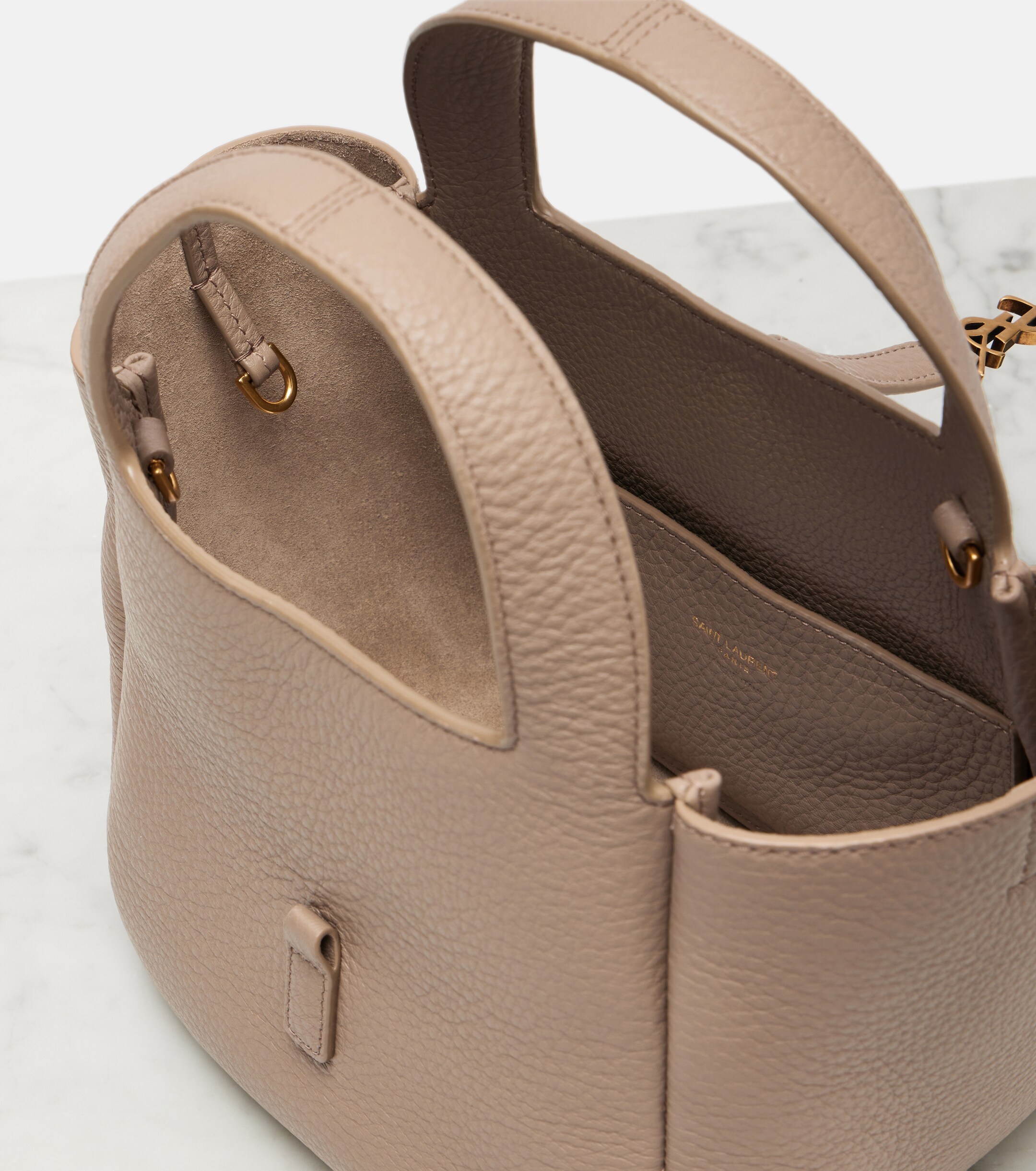Saint Laurent Le 5 à 7 Bea Baby leather top-handle bag