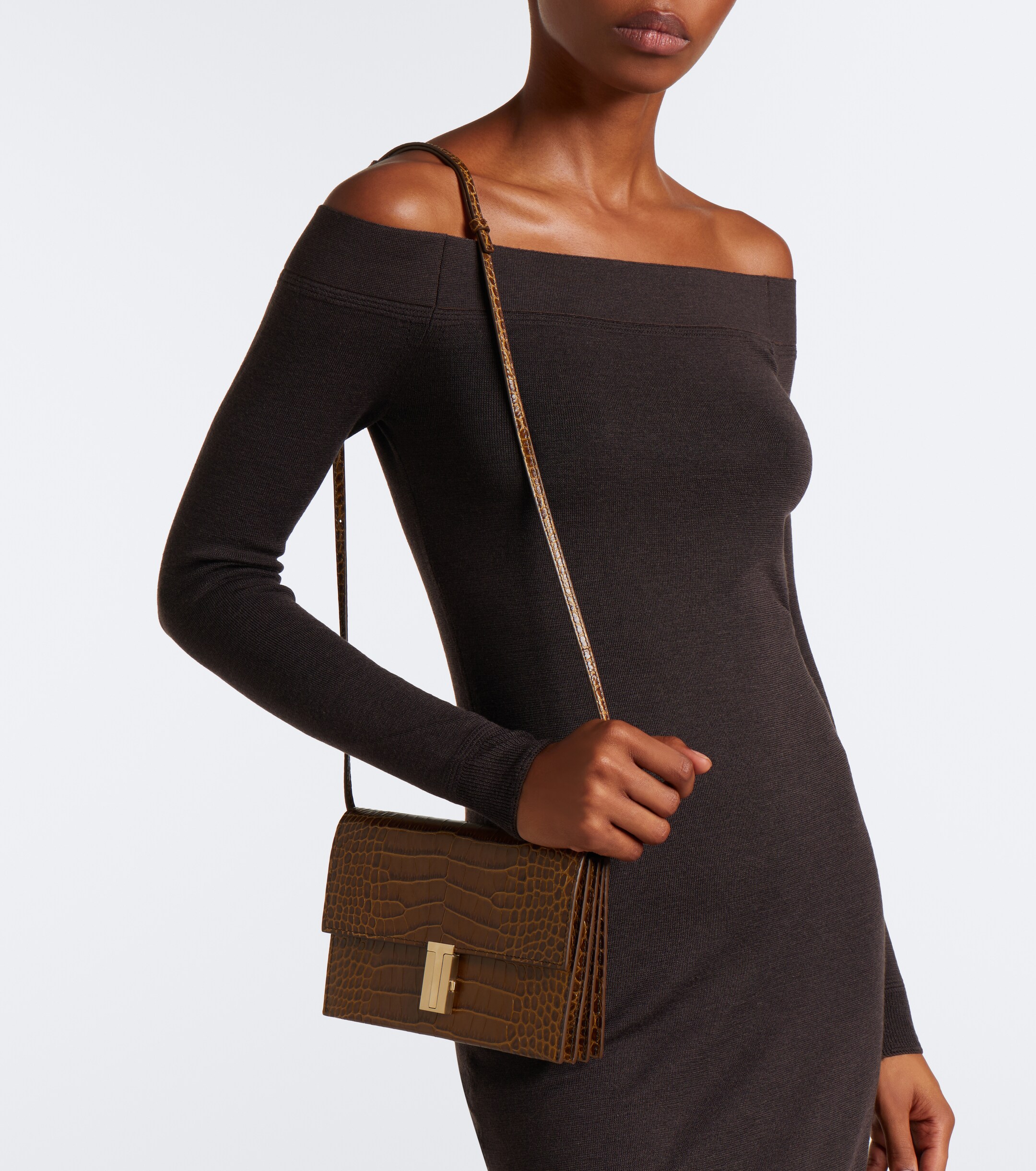 Tom Ford Tom Ford Mia Mini croc-effect leather crossbody bag