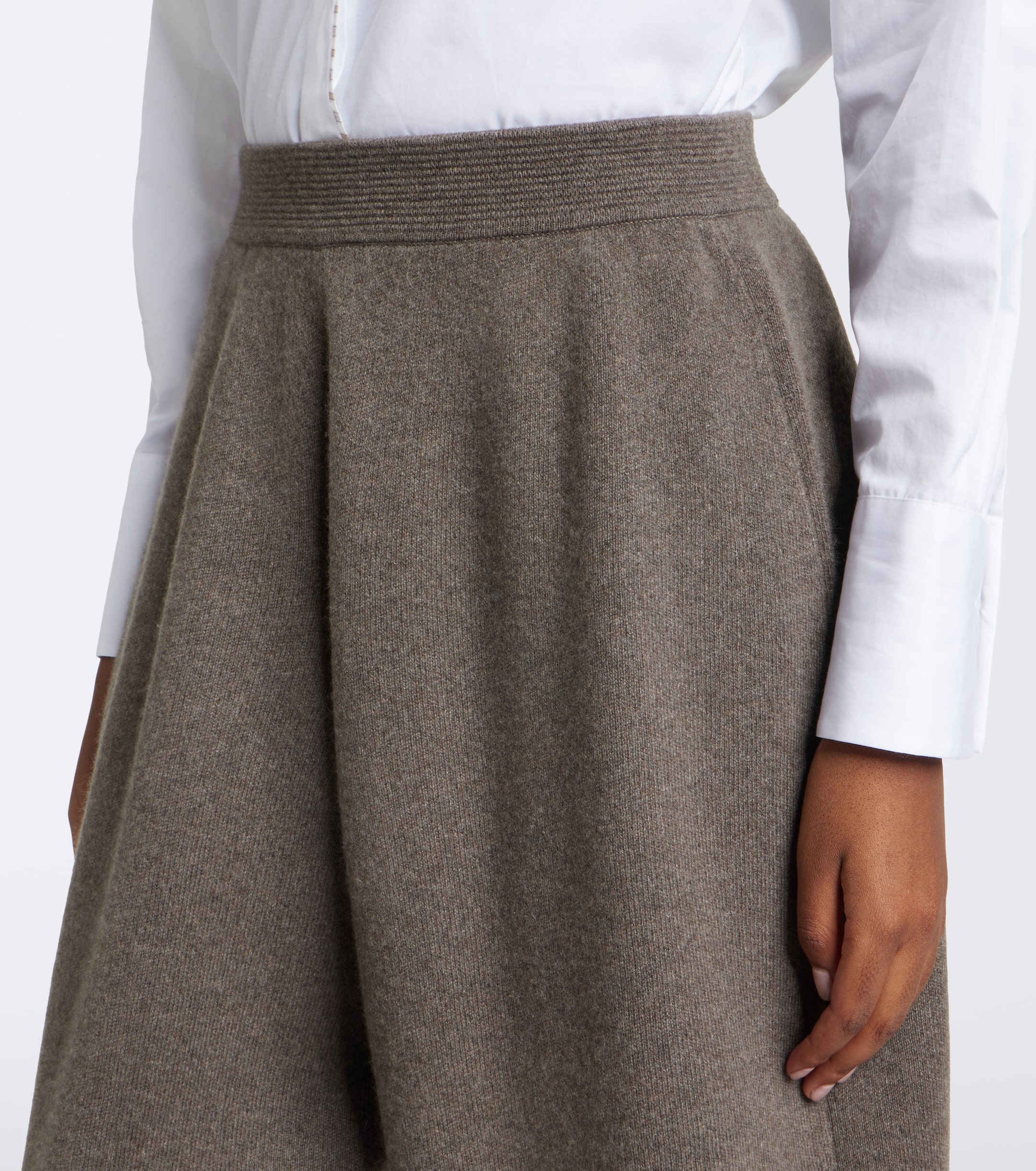arch4 Arch4 Hayden knitted cashmere barrel-leg pants