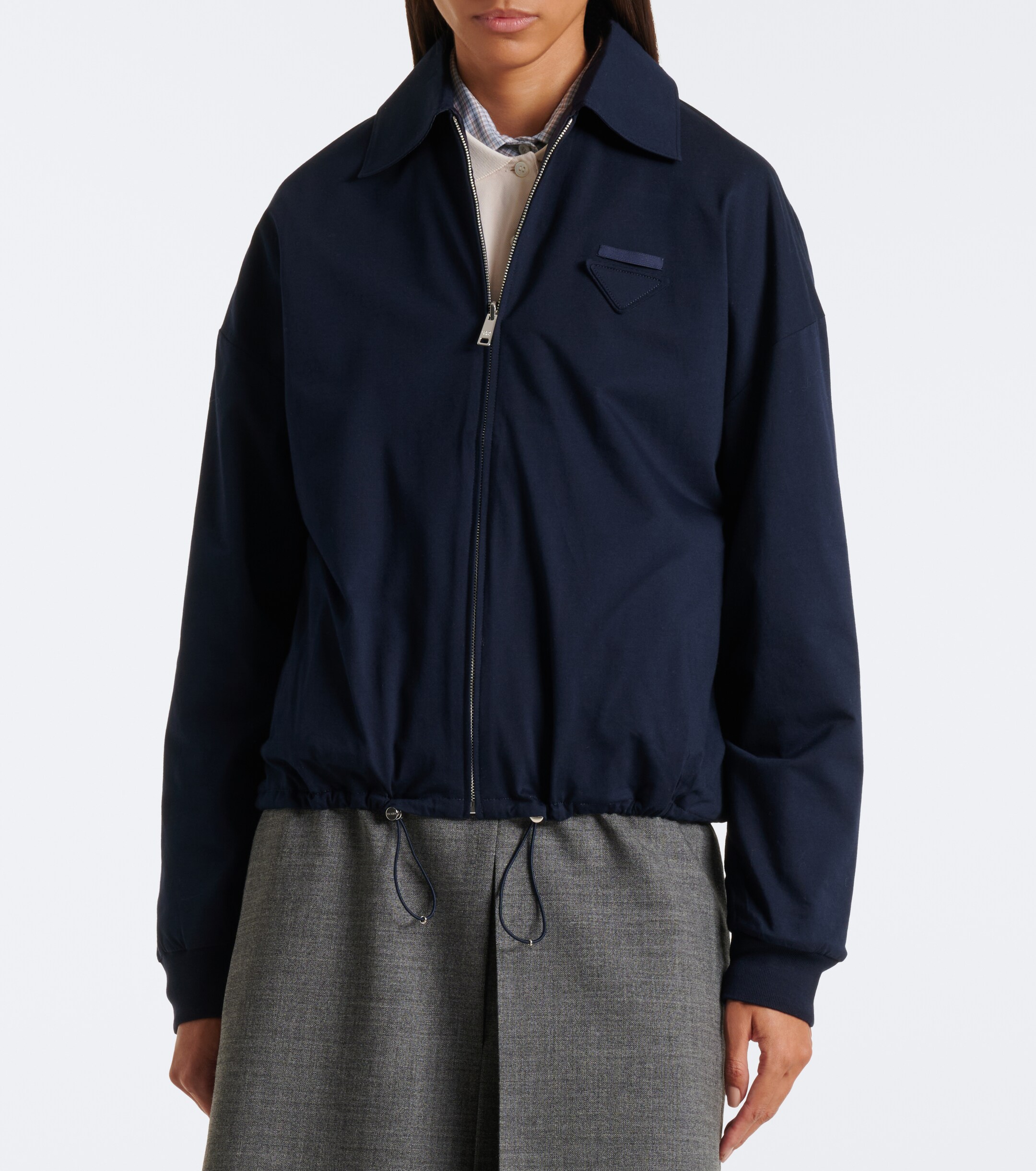 Prada Prada Reversible Re-Nylon and jersey blouson jacket