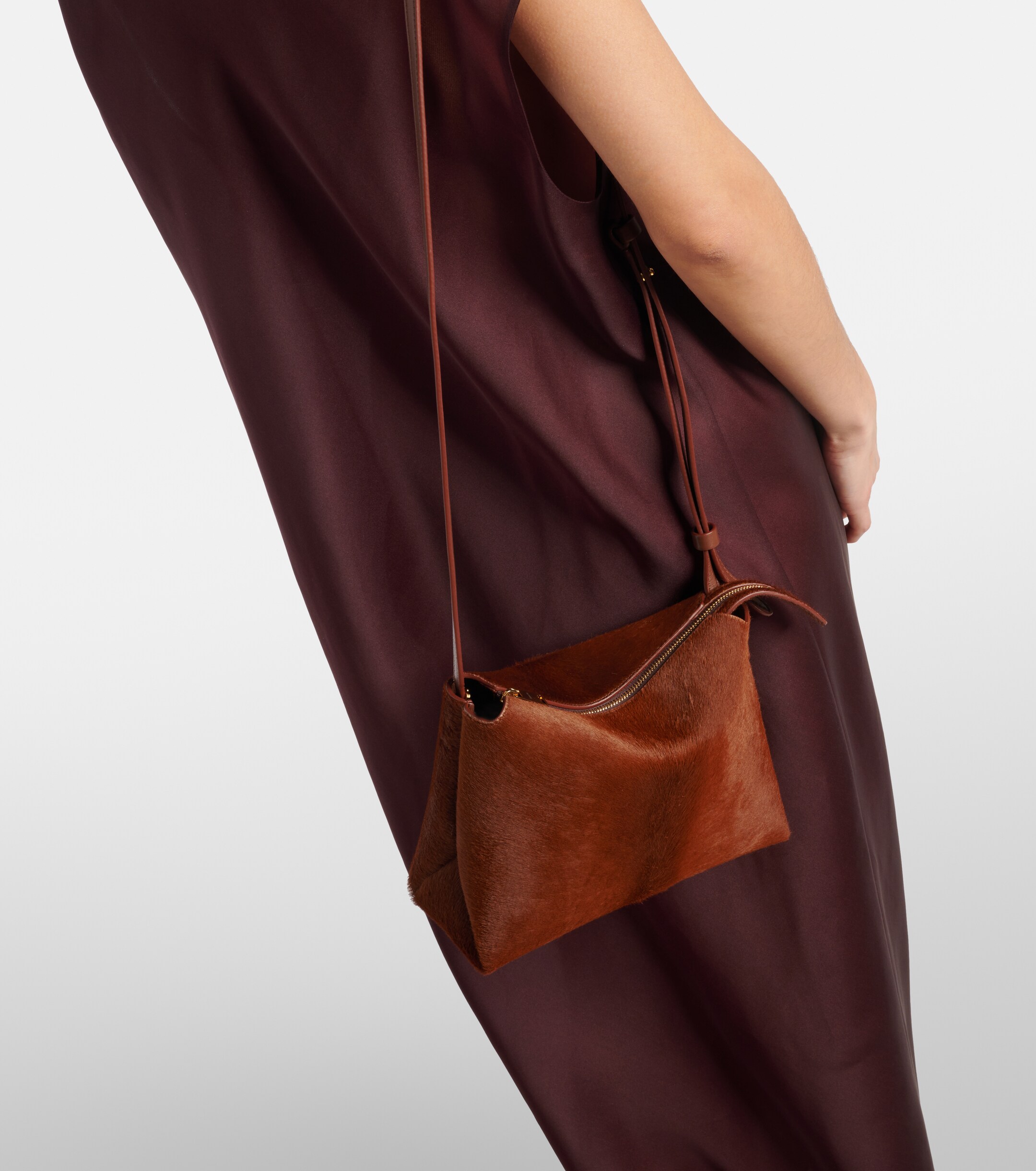 KHAITE Lina Medium calf hair crossbody bag
