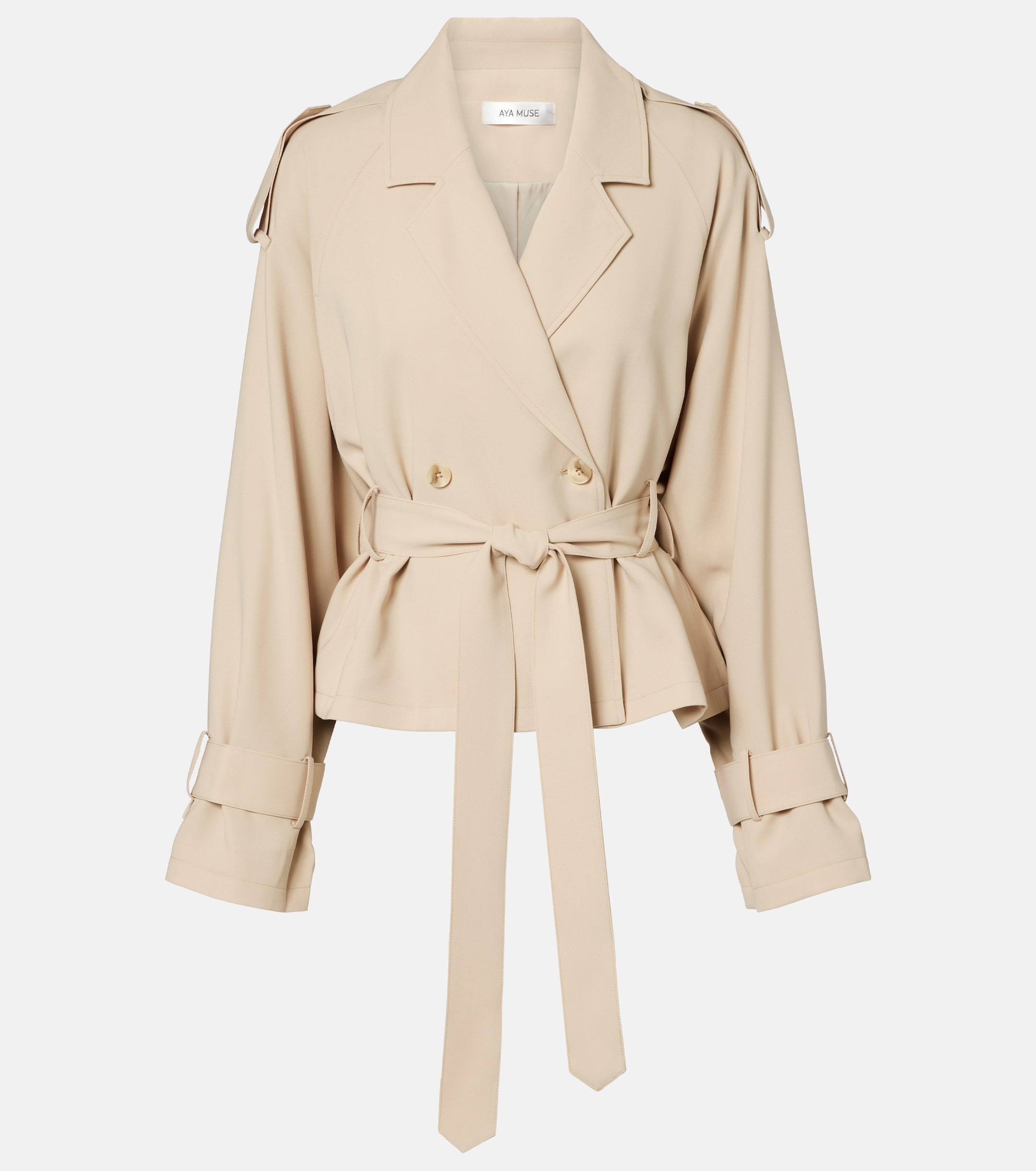 Aya Muse Soli belted double-breasted trench coat