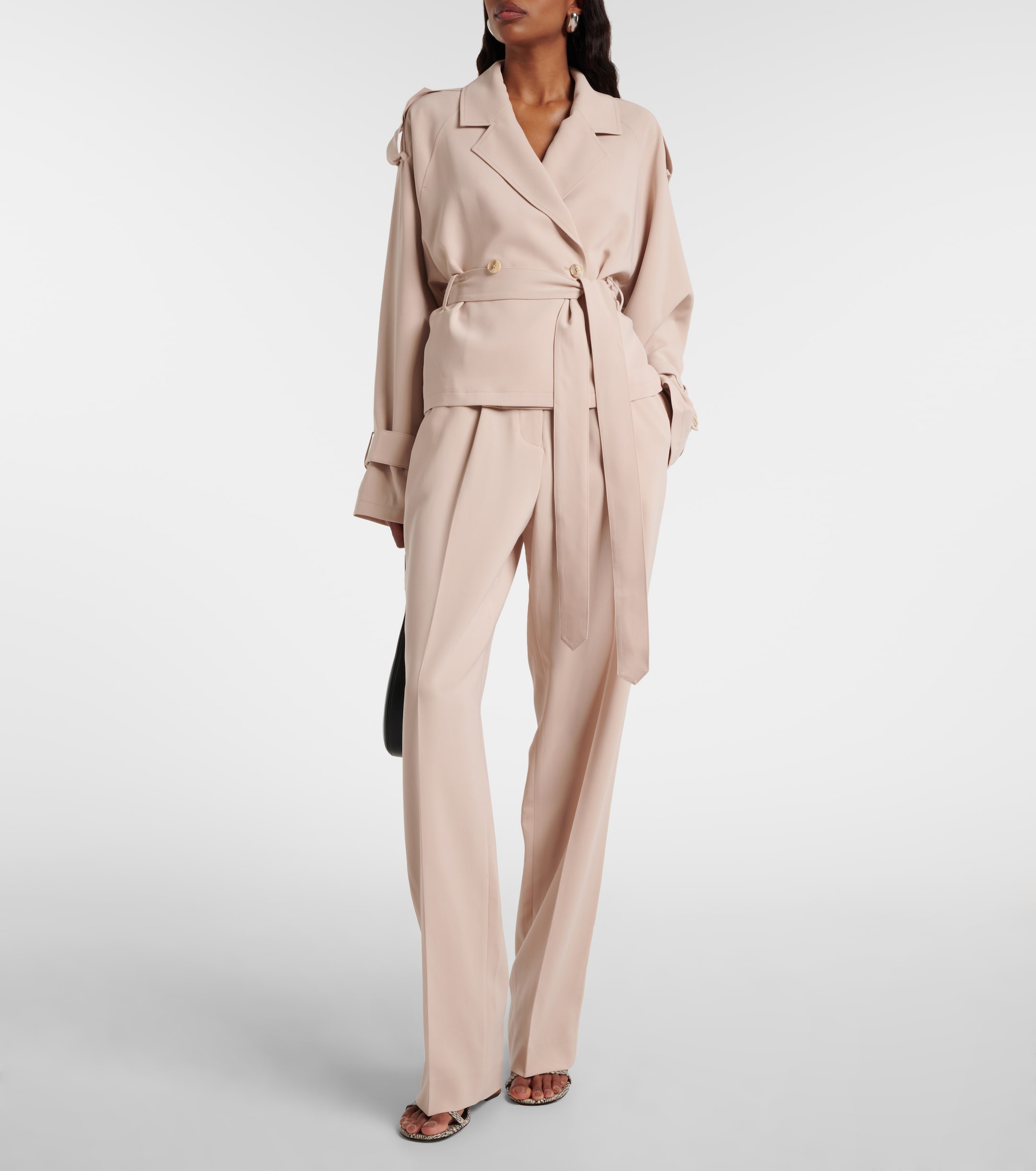 Aya Muse Soli belted double-breasted trench coat