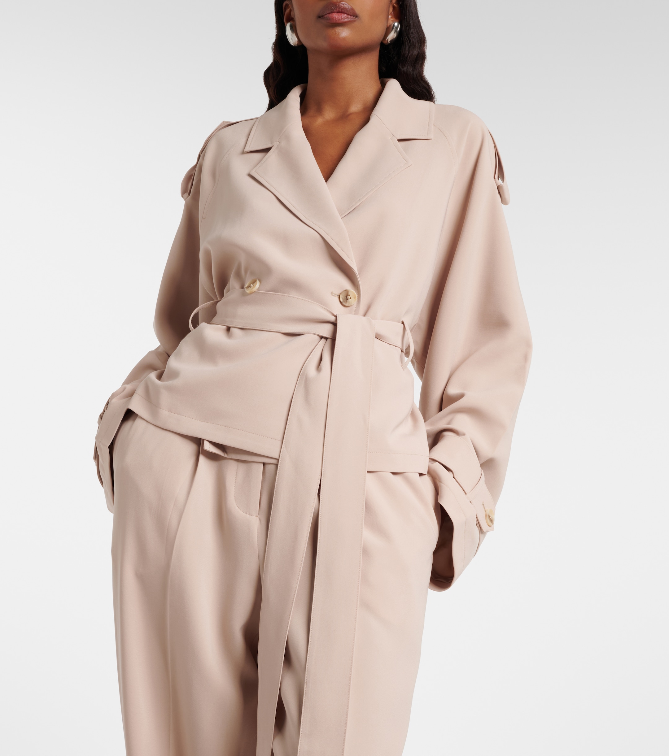 Aya Muse Soli belted double-breasted trench coat
