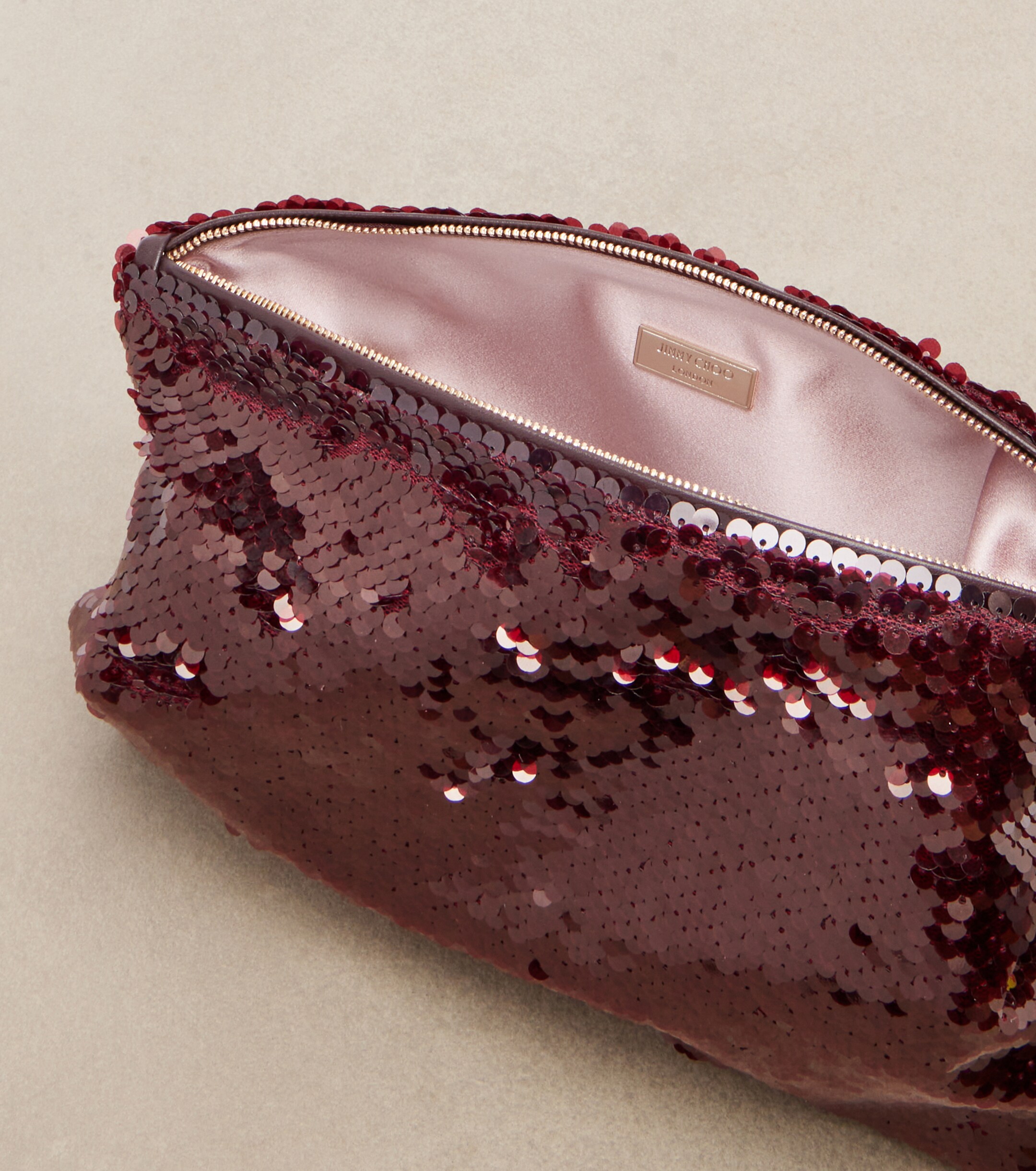JIMMY CHOO Callie Medium sequined clutch