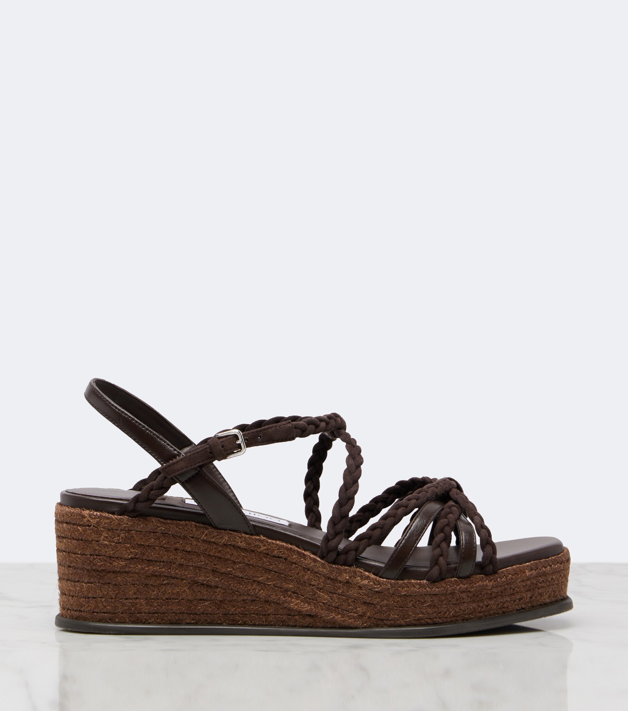 JIMMY CHOO Jimmy Choo Nyra braided suede espadrille wedges