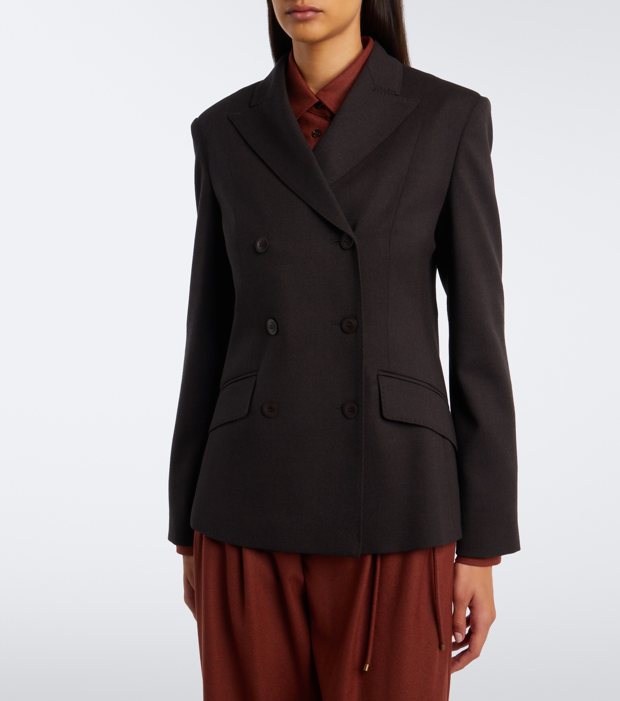 Max Mara Max Mara Double-breasted wool-blend blazer