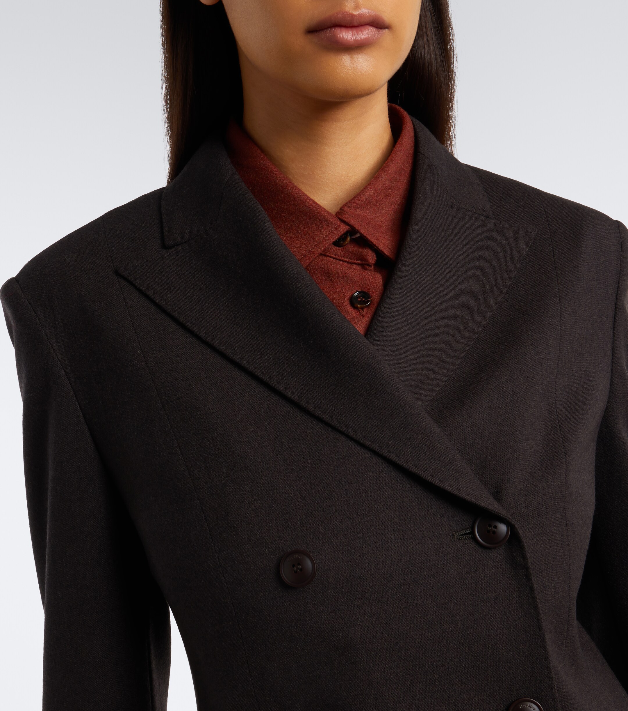 Max Mara Max Mara Double-breasted wool-blend blazer