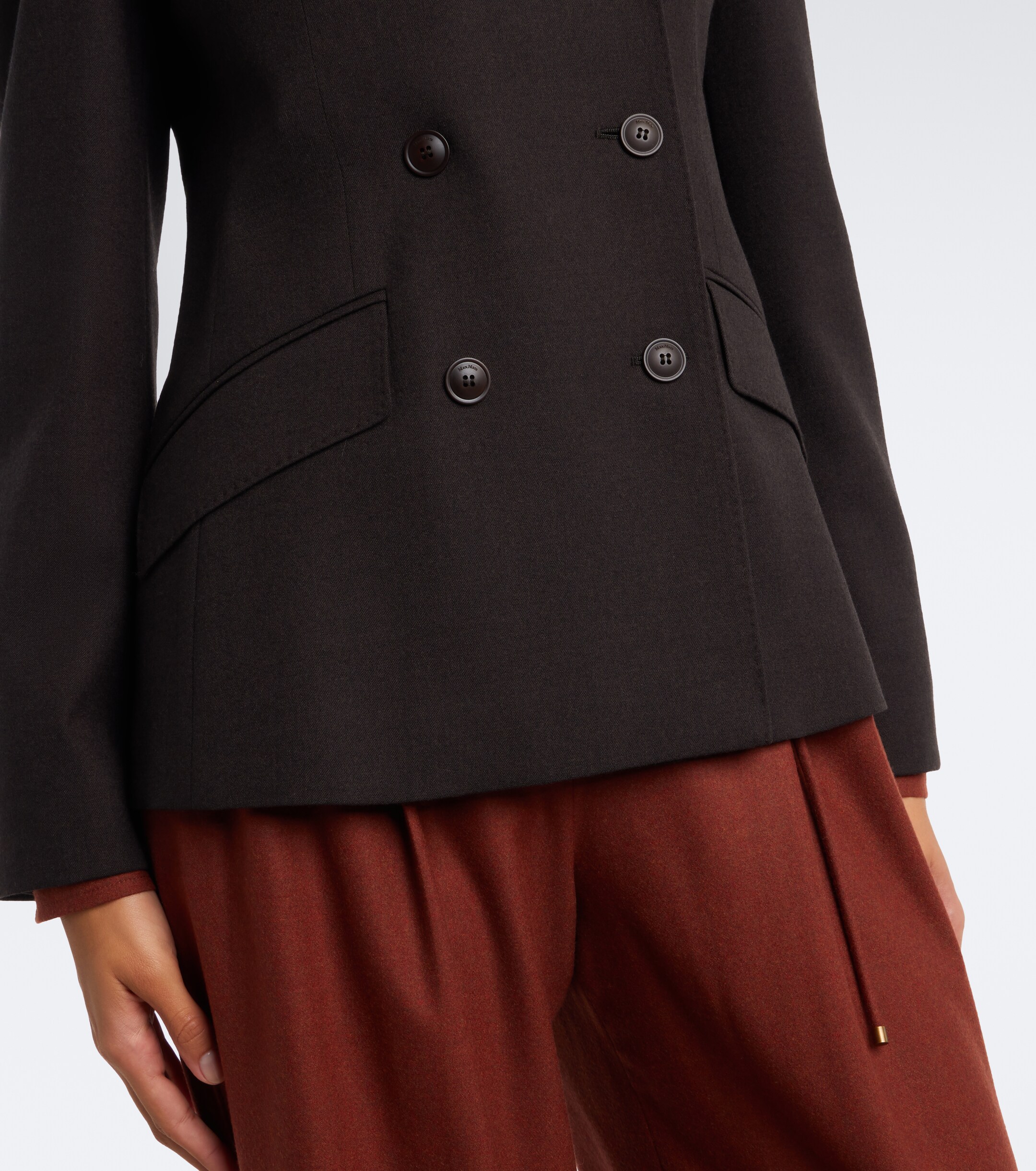 Max Mara Max Mara Double-breasted wool-blend blazer