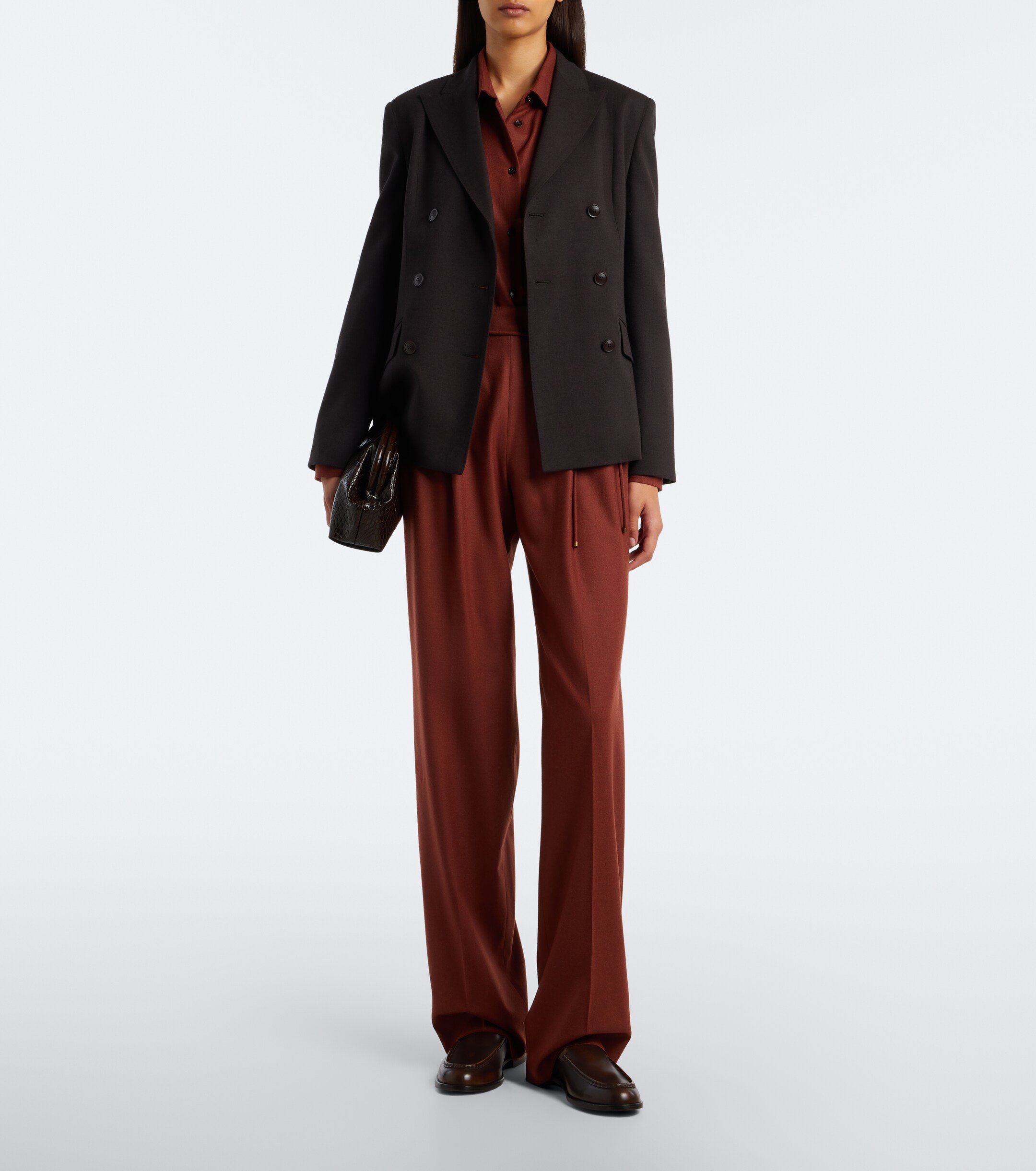 Max Mara Max Mara Double-breasted wool-blend blazer