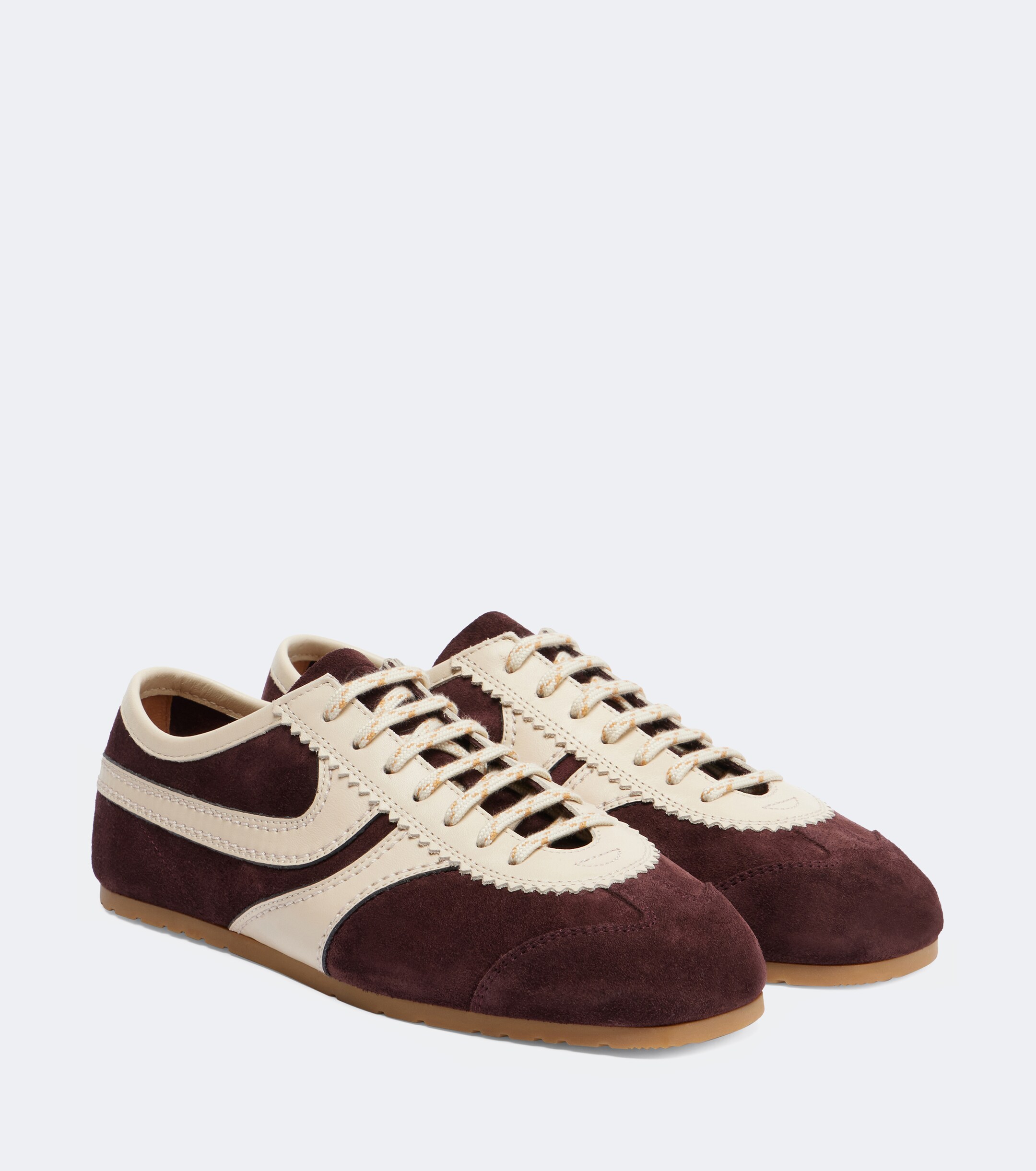 Dries Van Noten Dries Van Noten Leather-trimmed suede sneakers