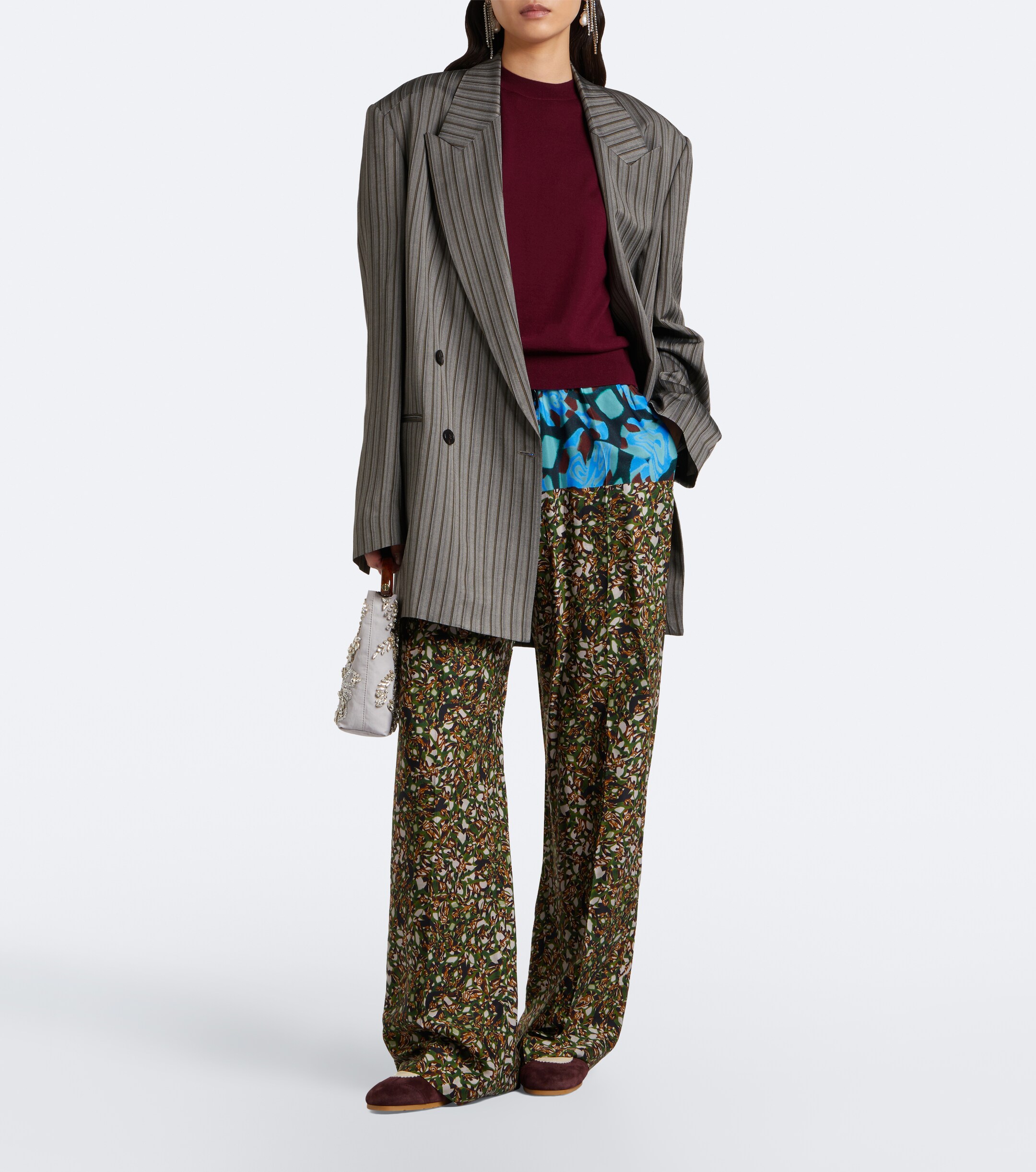 Dries Van Noten Dries Van Noten Leather-trimmed suede sneakers